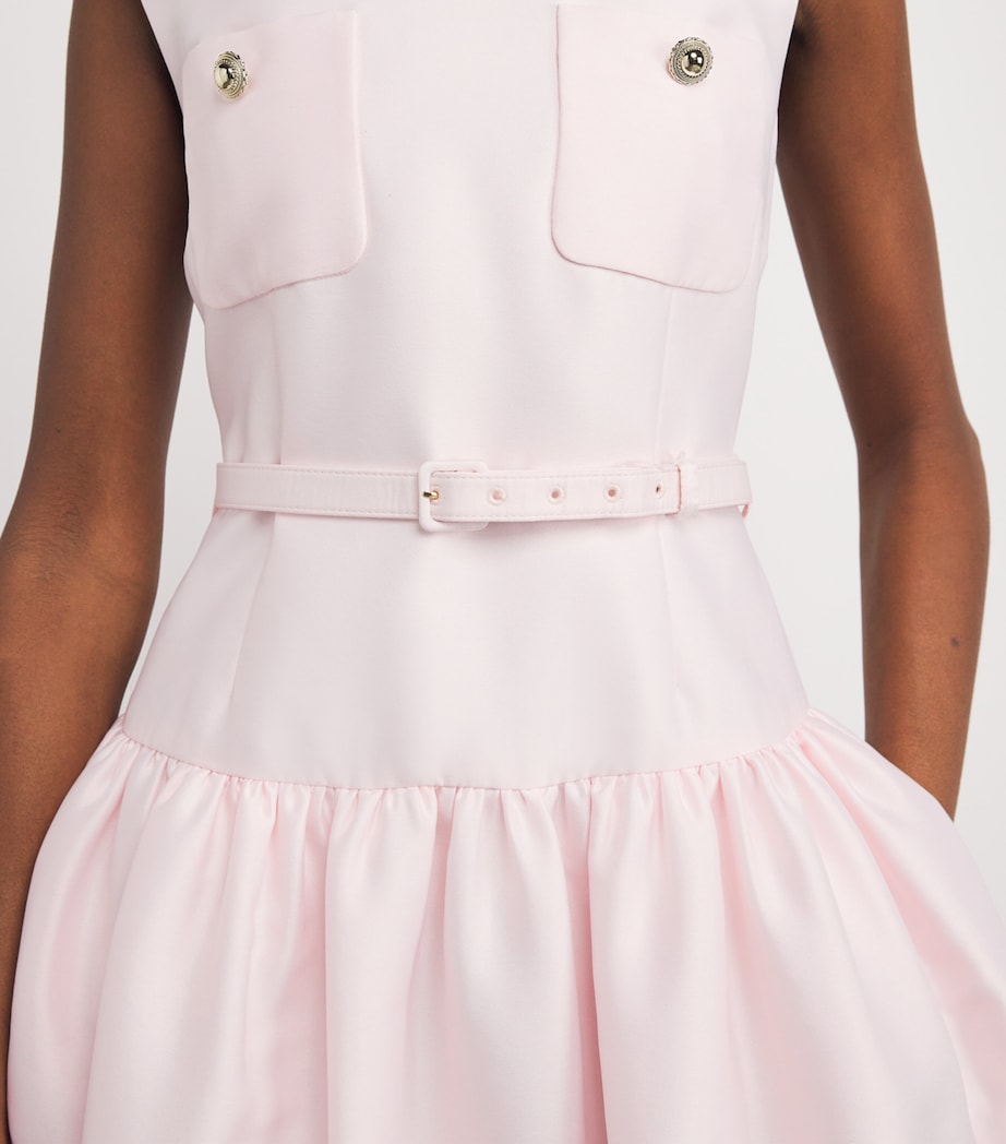 Taffeta Tailored Midi Dress PINK Image 4