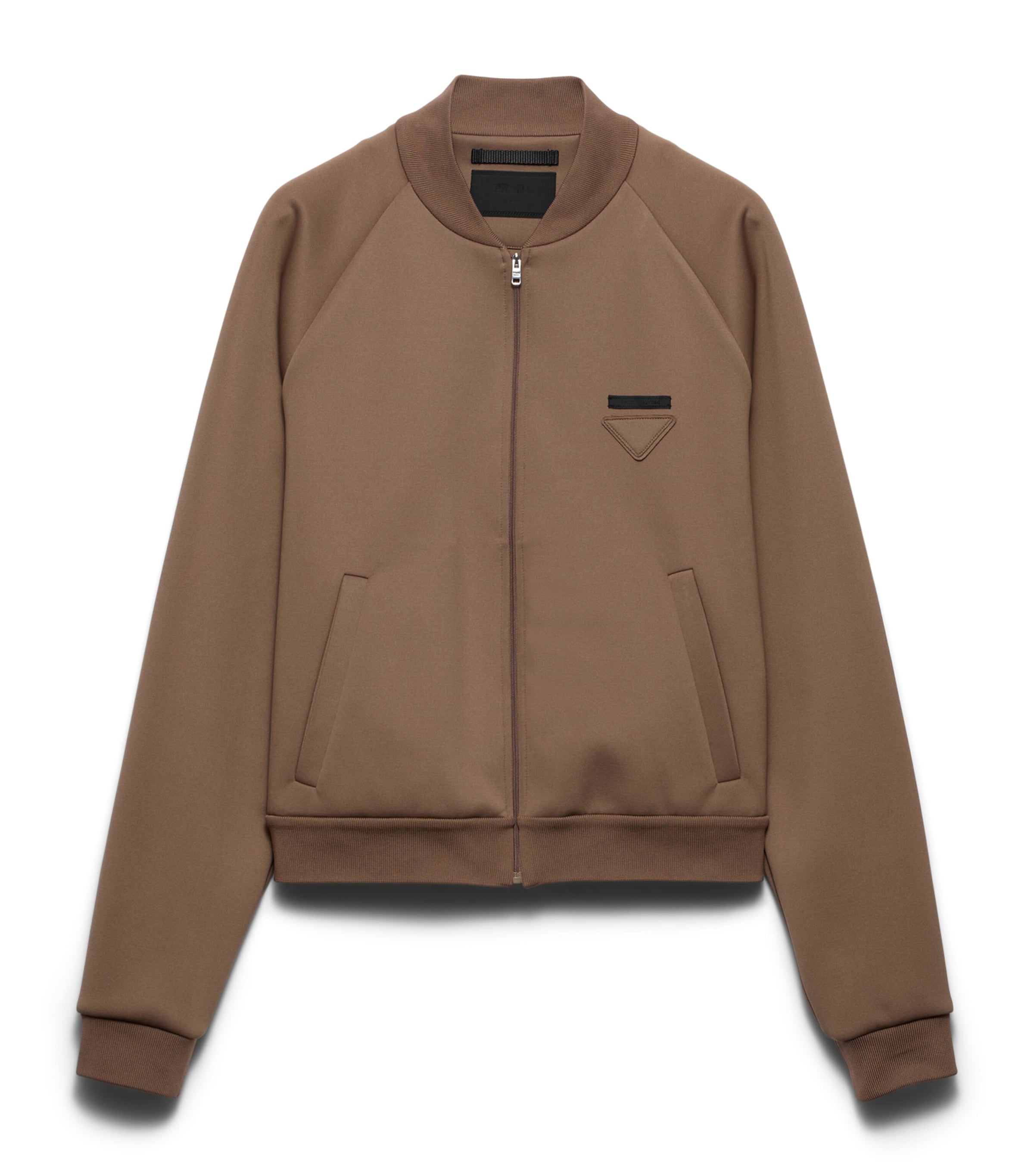 Prada Mens Jersey Zip-Up Sweatshirt Image 1