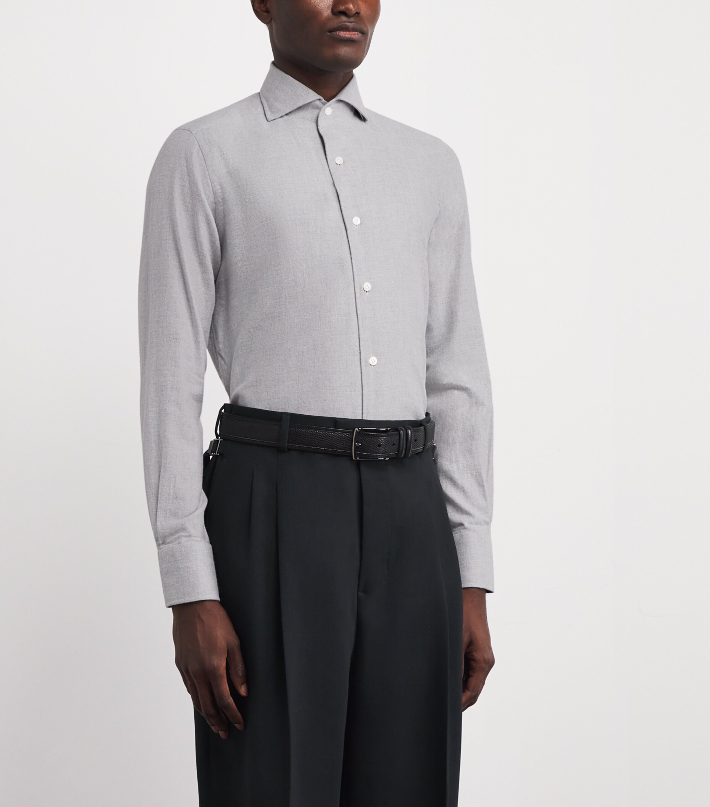 Cotton-Cashmere Shirt GREY Image 3