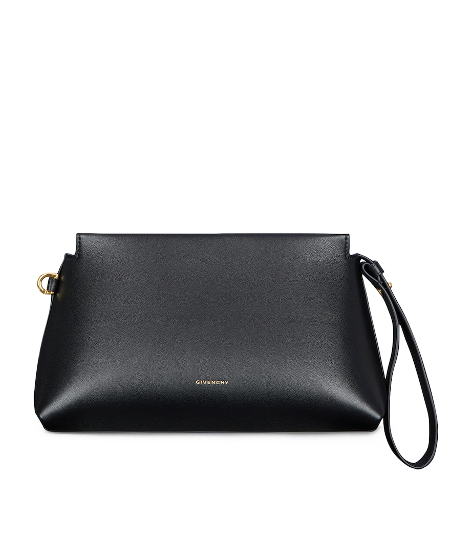 Leather Day Pouch BLACK Image 1