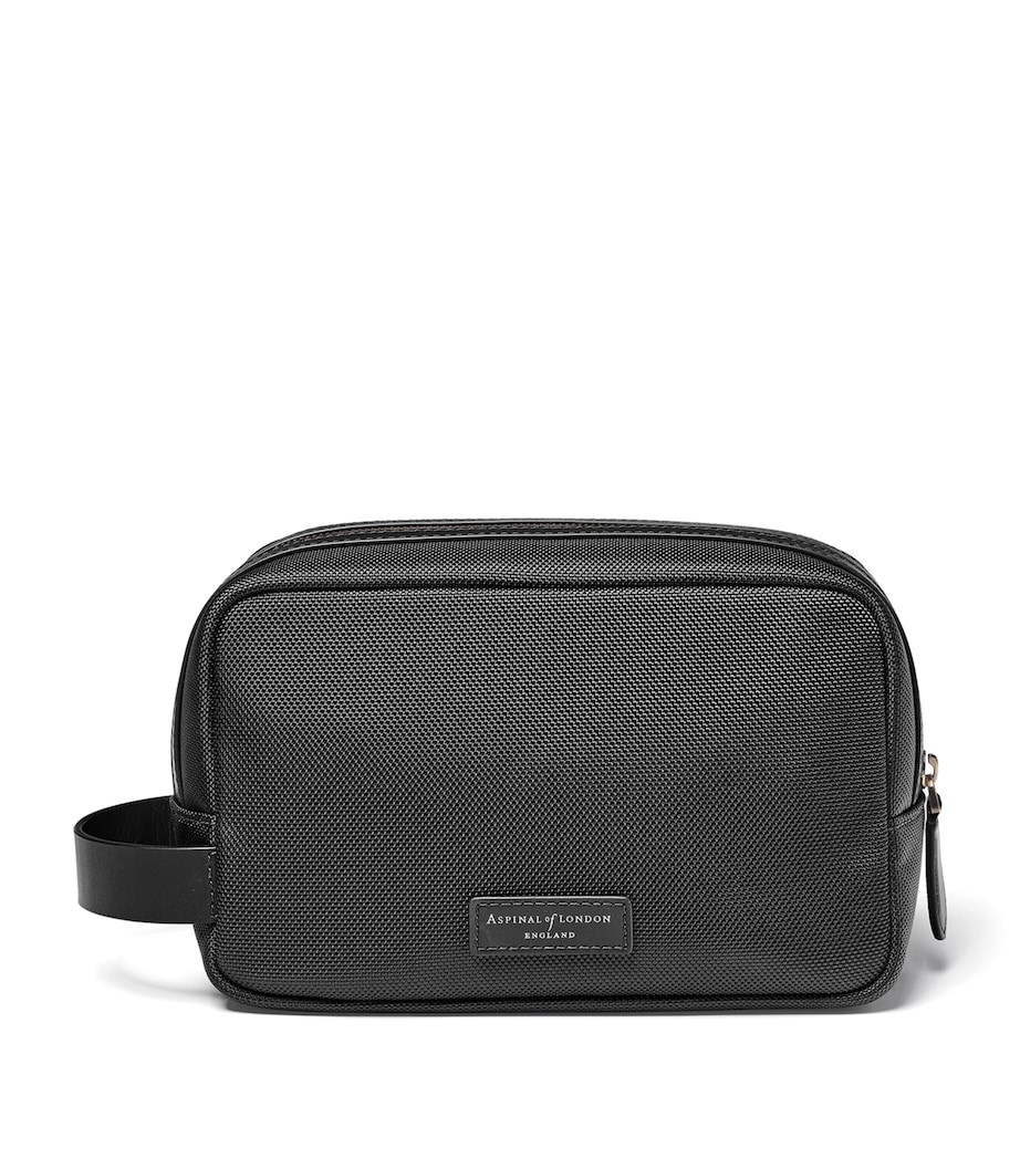 Aspinal Of London Logo-Detail Wash Bag Black Image 2