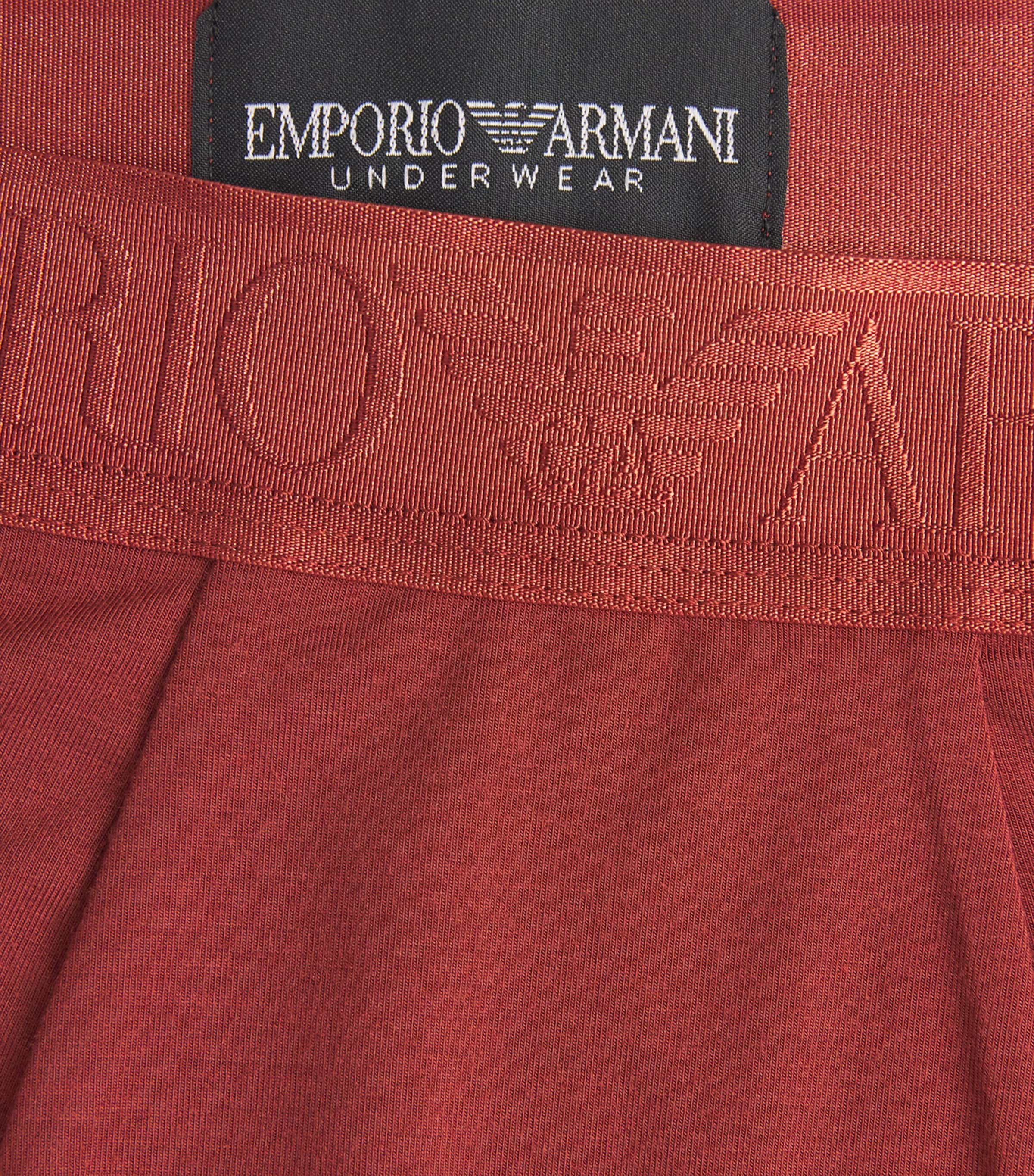 Emporio Armani Mens Modal Logo Trunks Brick Image 5