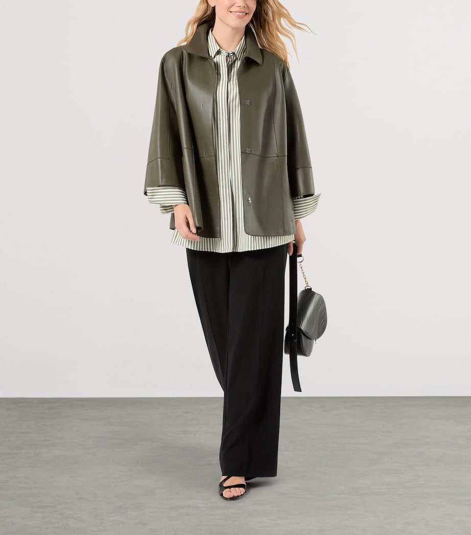 Marina Rinaldi Womens Cotton Shirt Kaki Image 2