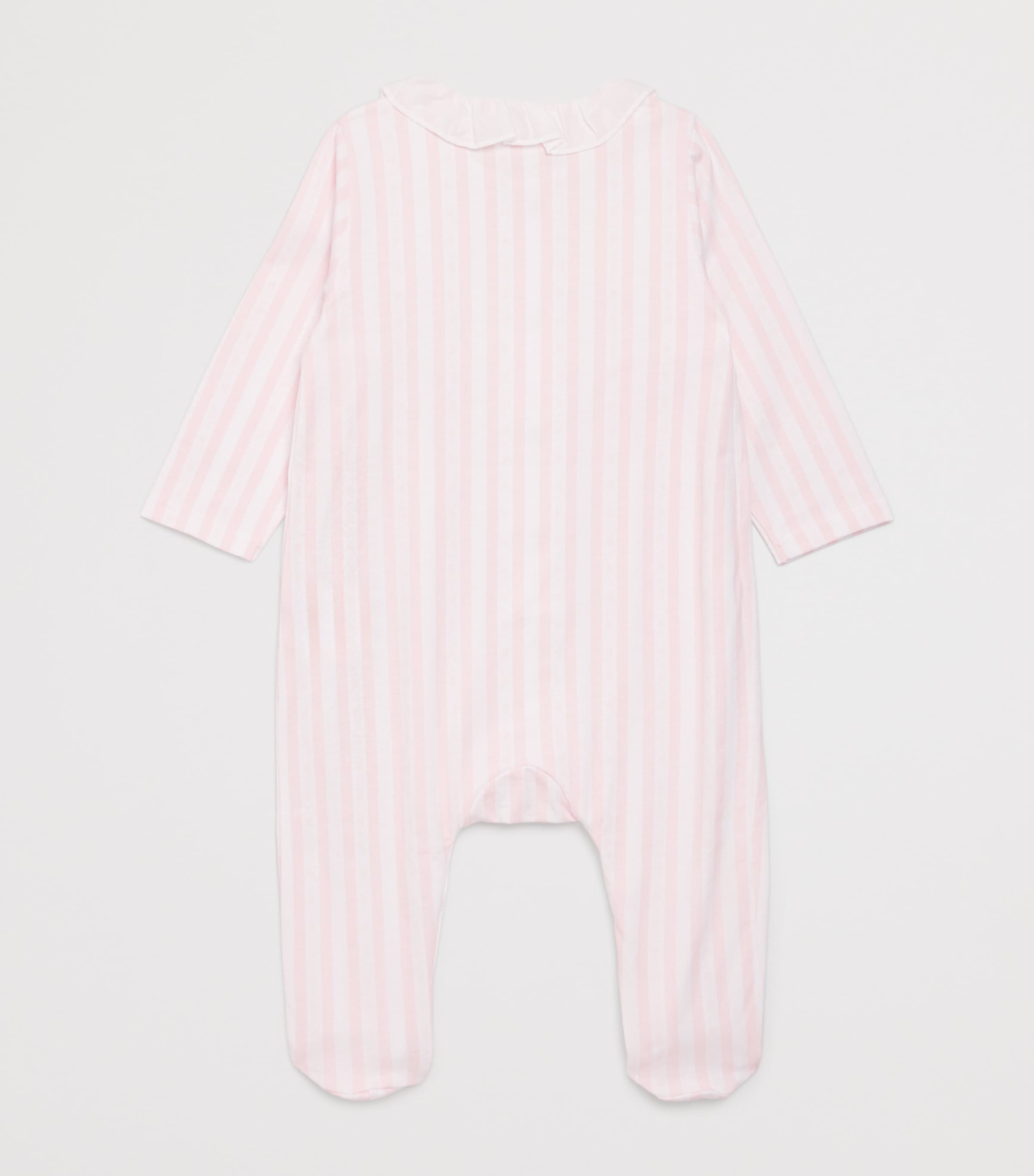 Cotton Stripe All-In-One (0-24 Months) 31ROSE PÂLE Image 2
