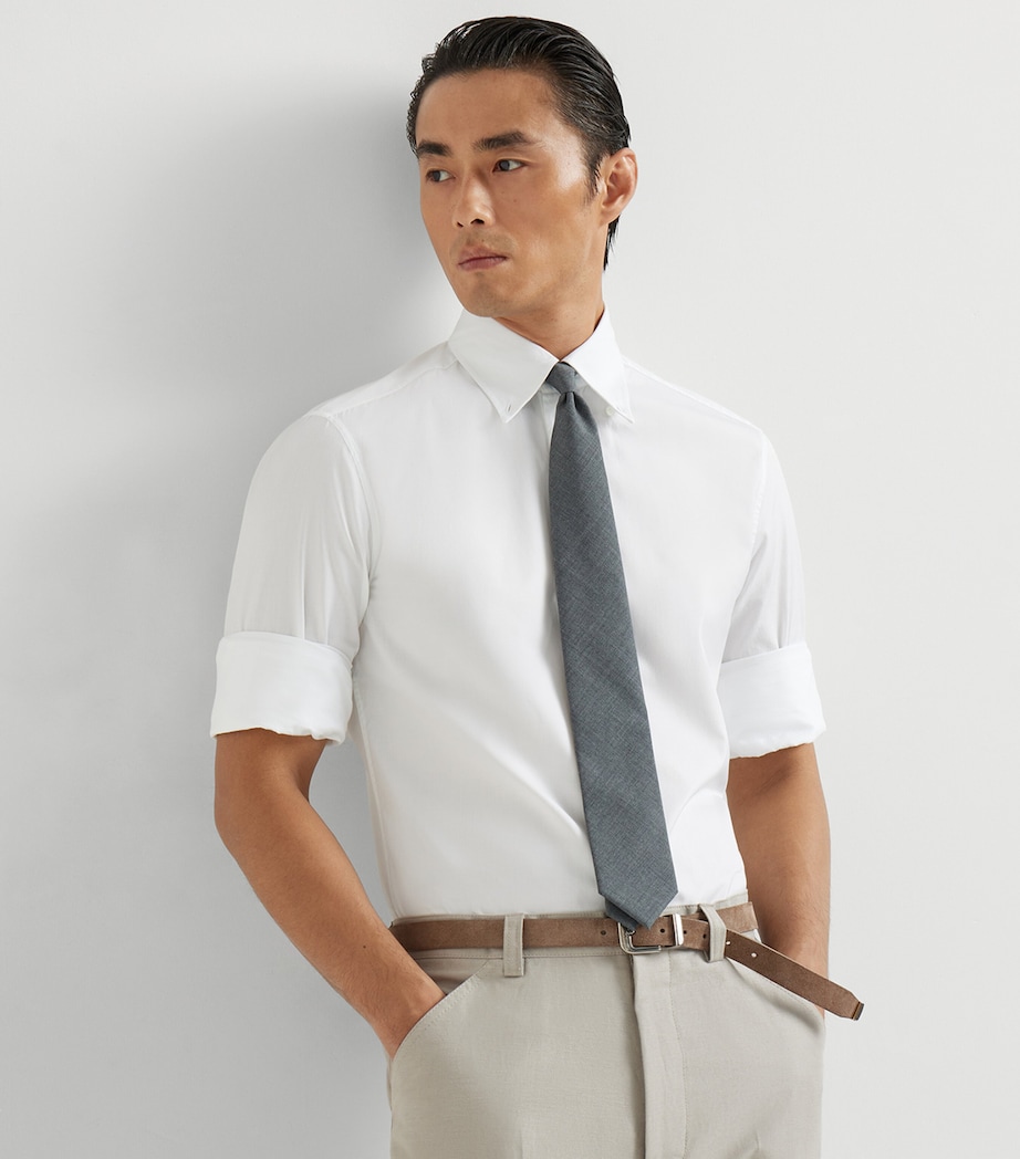 Brunello Cucinelli Mens Cotton Slim Shirt Image 4