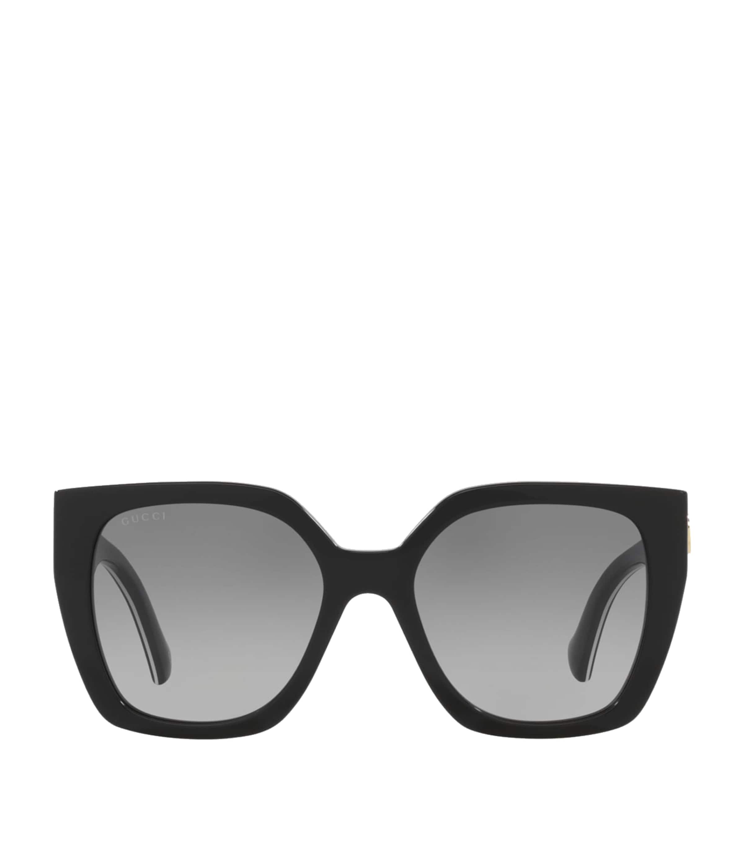 Gucci Womens Black Gc002027 Gg1300s Butterfly-frame Acetate Sunglasses In Black