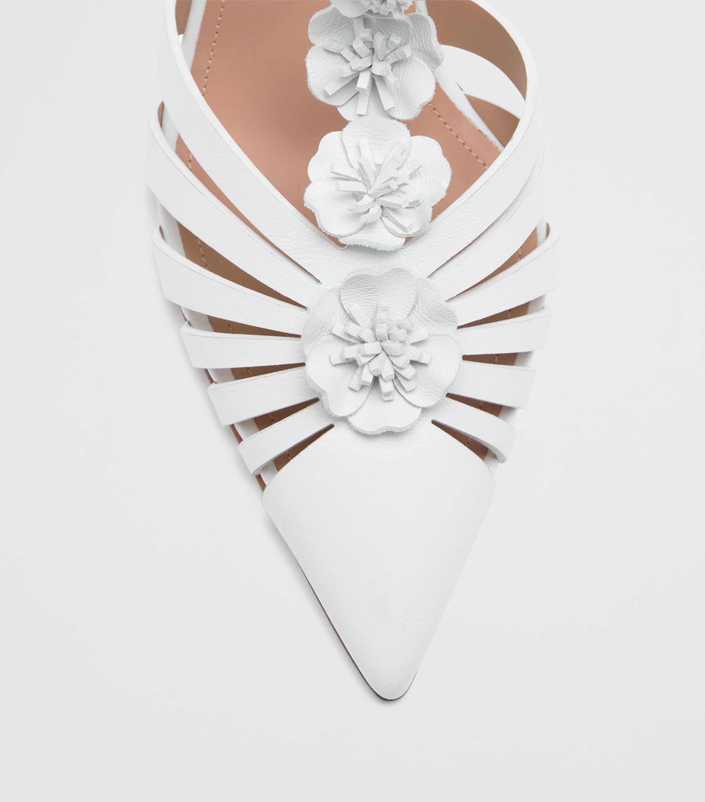 Malone Souliers Leather Jennifer Mule Sandals 90 White Image 5