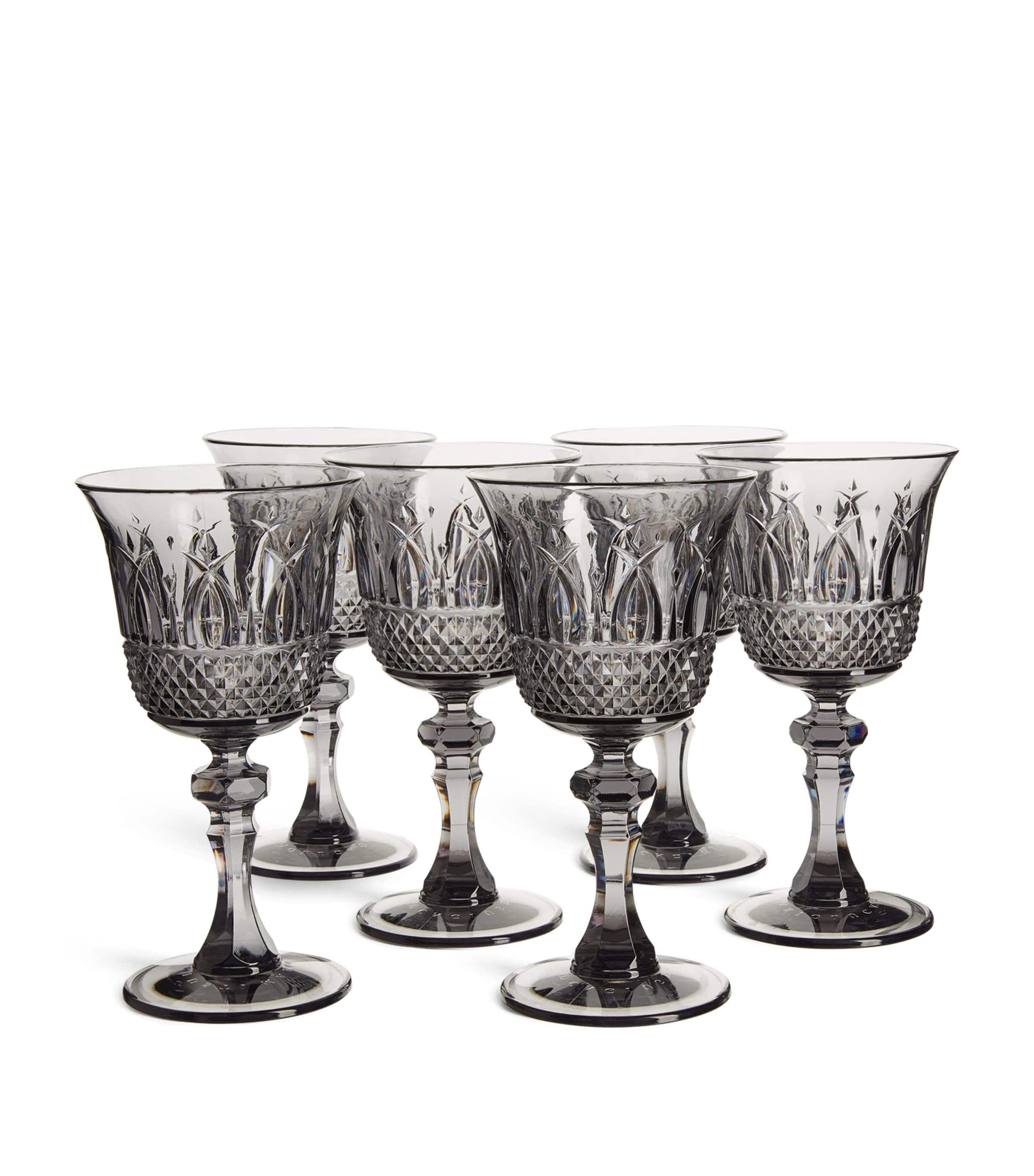 Mario Luca Giusti Set Of 6 Italia Wine Glasses In Grey