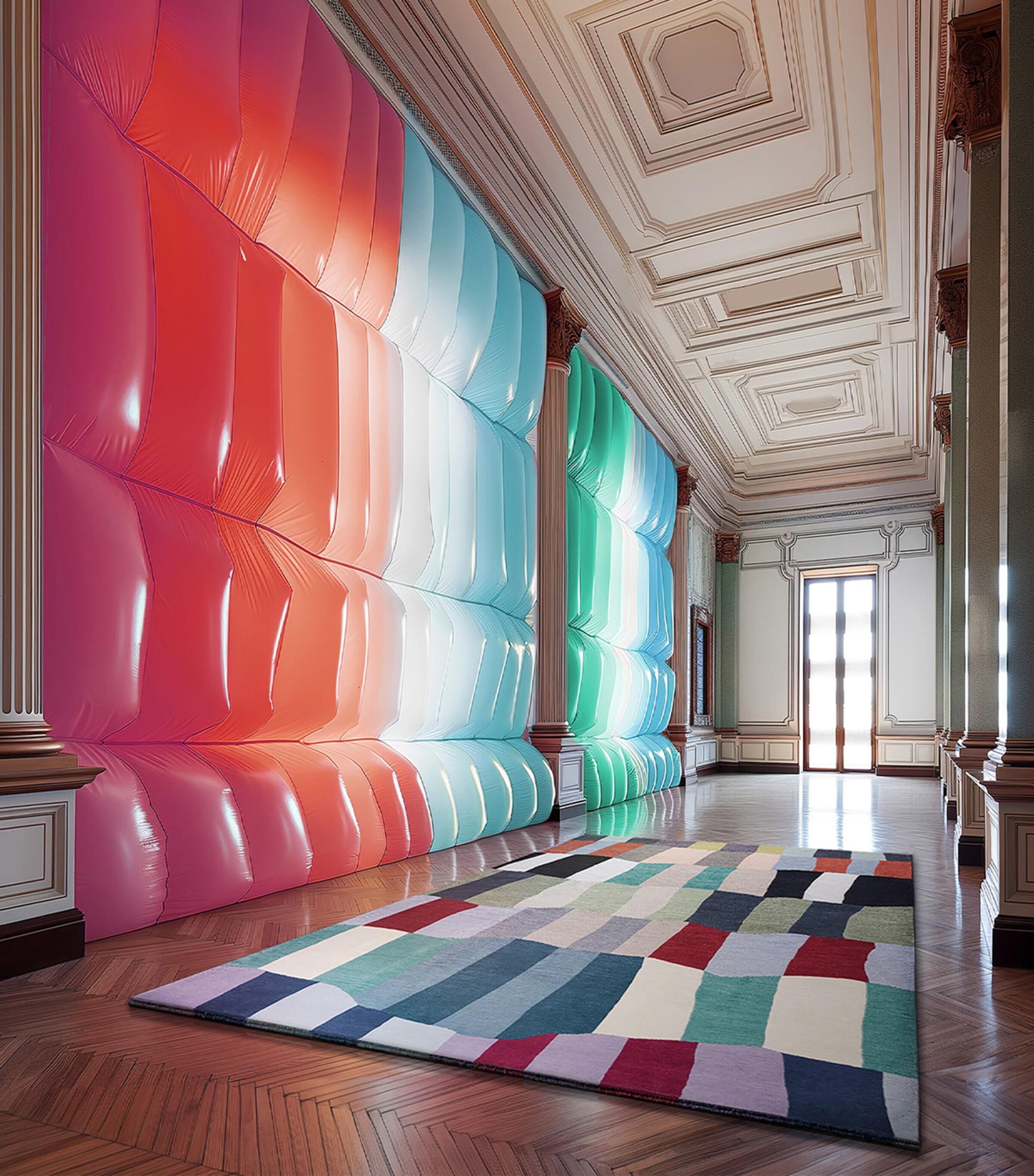 x Paul Smith Parachute Earth Rug (2.74m x 1.83m) MULTI Image 4