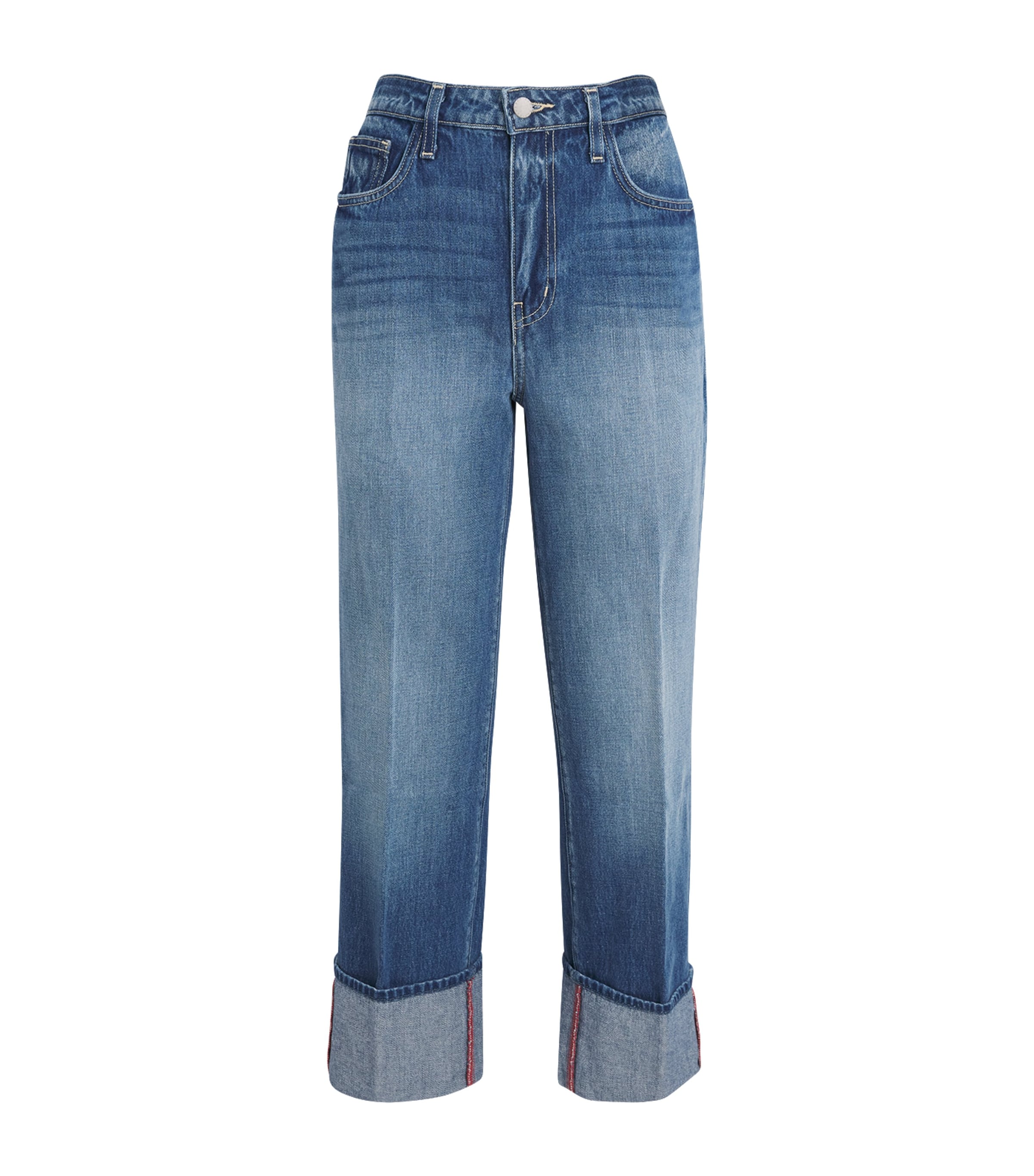 L Agence Leighton Cropped Cuffed Jeans