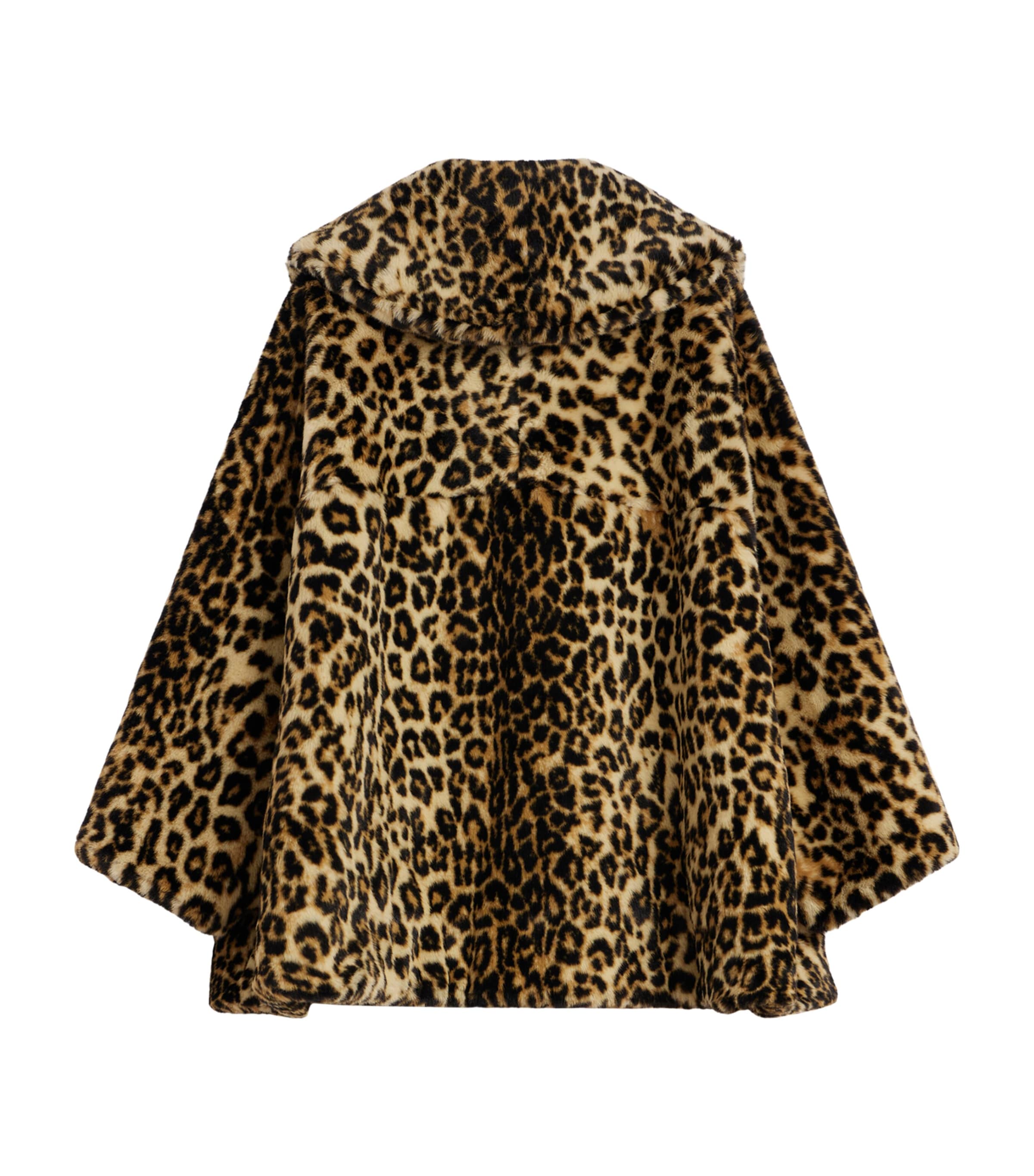 Givenchy Womens Faux Fur Leopard-Print Coat Image 4