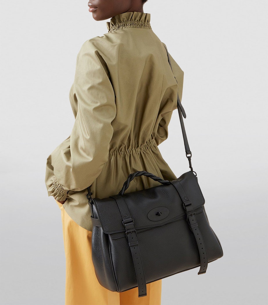 Oversized Leather Alexa Cross-Body Bag BLACK Image 6