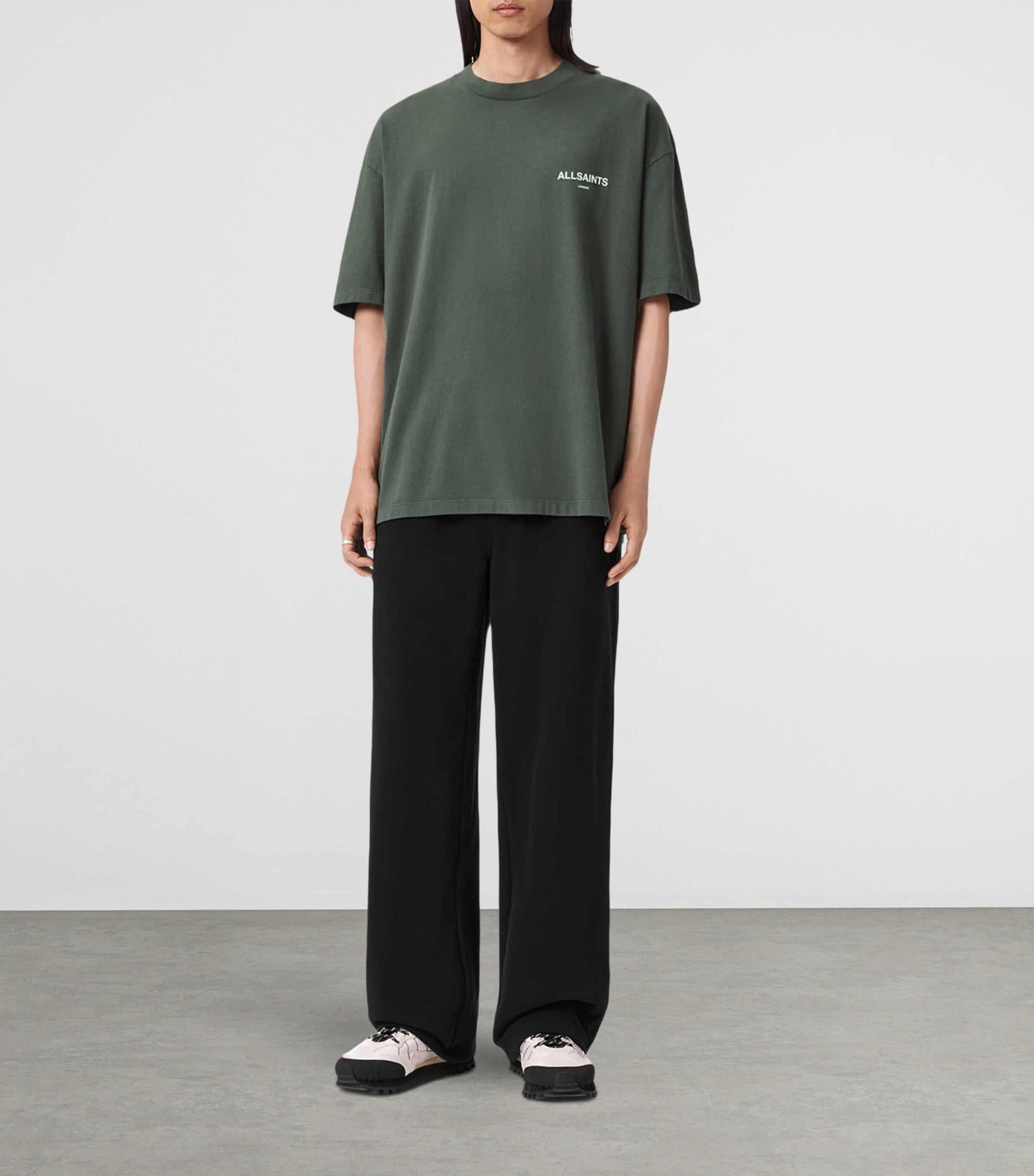 Organic Cotton Logo Print Halcyon T-Shirt GARNET GREEN Image 2