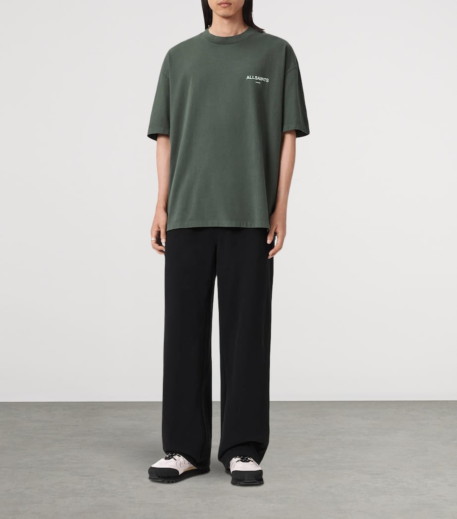 Organic Cotton Logo Print Halcyon T-Shirt GARNET GREEN Image 2