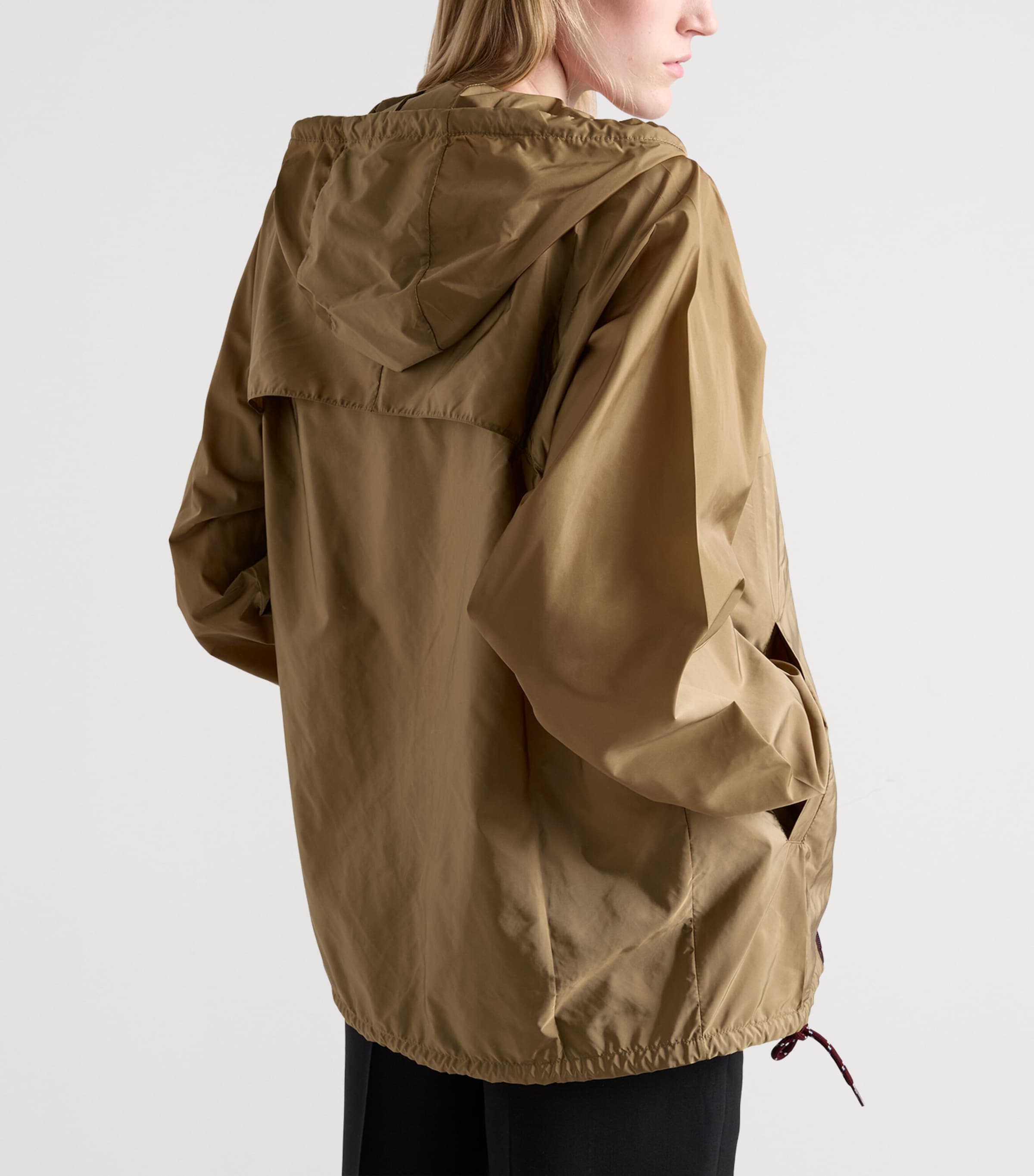 Prada Womens Re-Nylon Hooded Raincoat Image 6