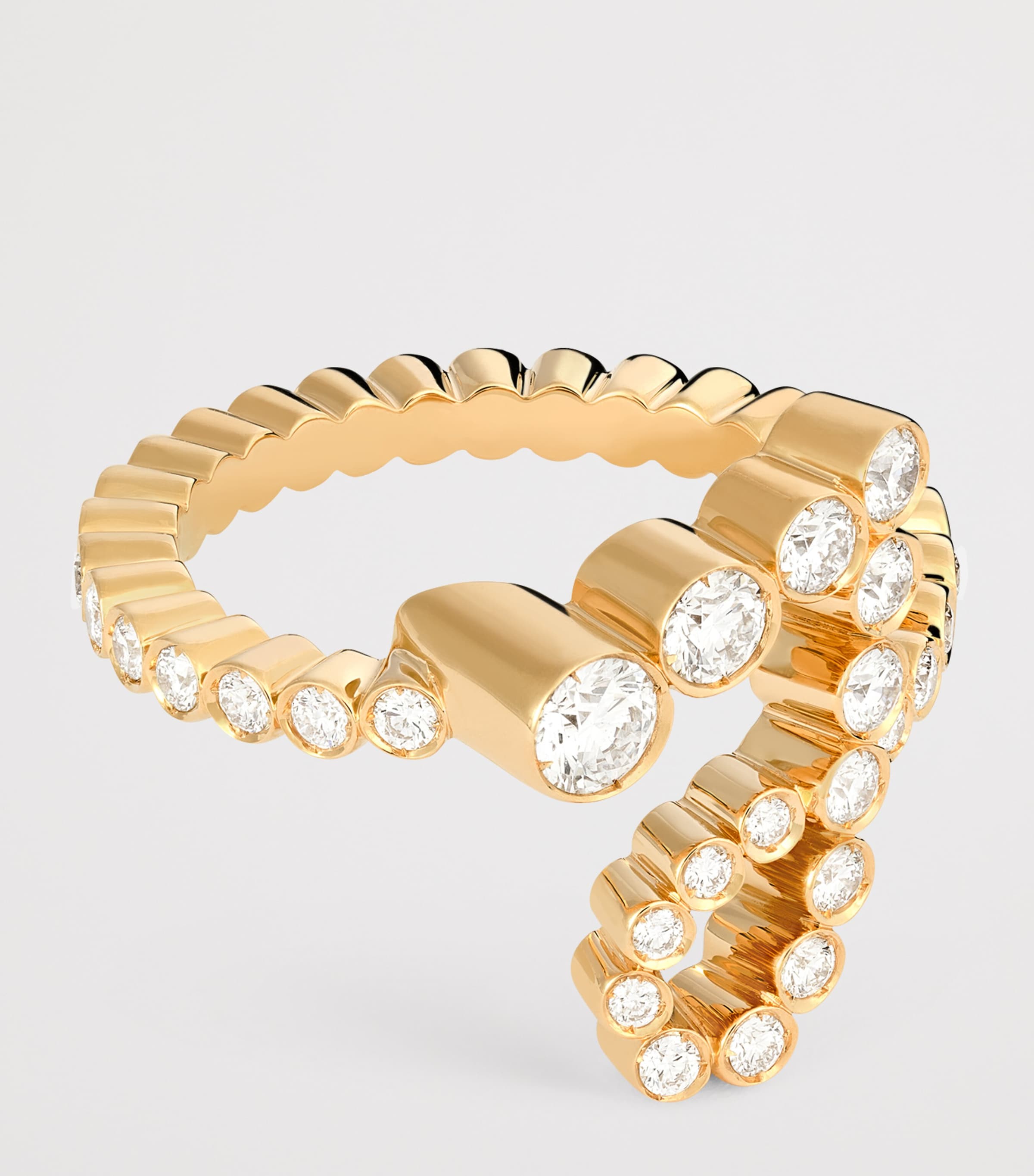 Yellow Gold and Diamond Ensemble ‘J’ Ring YELLOW GOLD Image 4