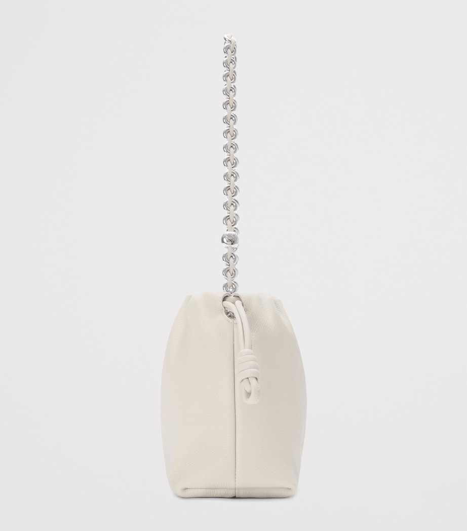 LOEWE Medium Leather Flamenco Purse Soft White Image 4