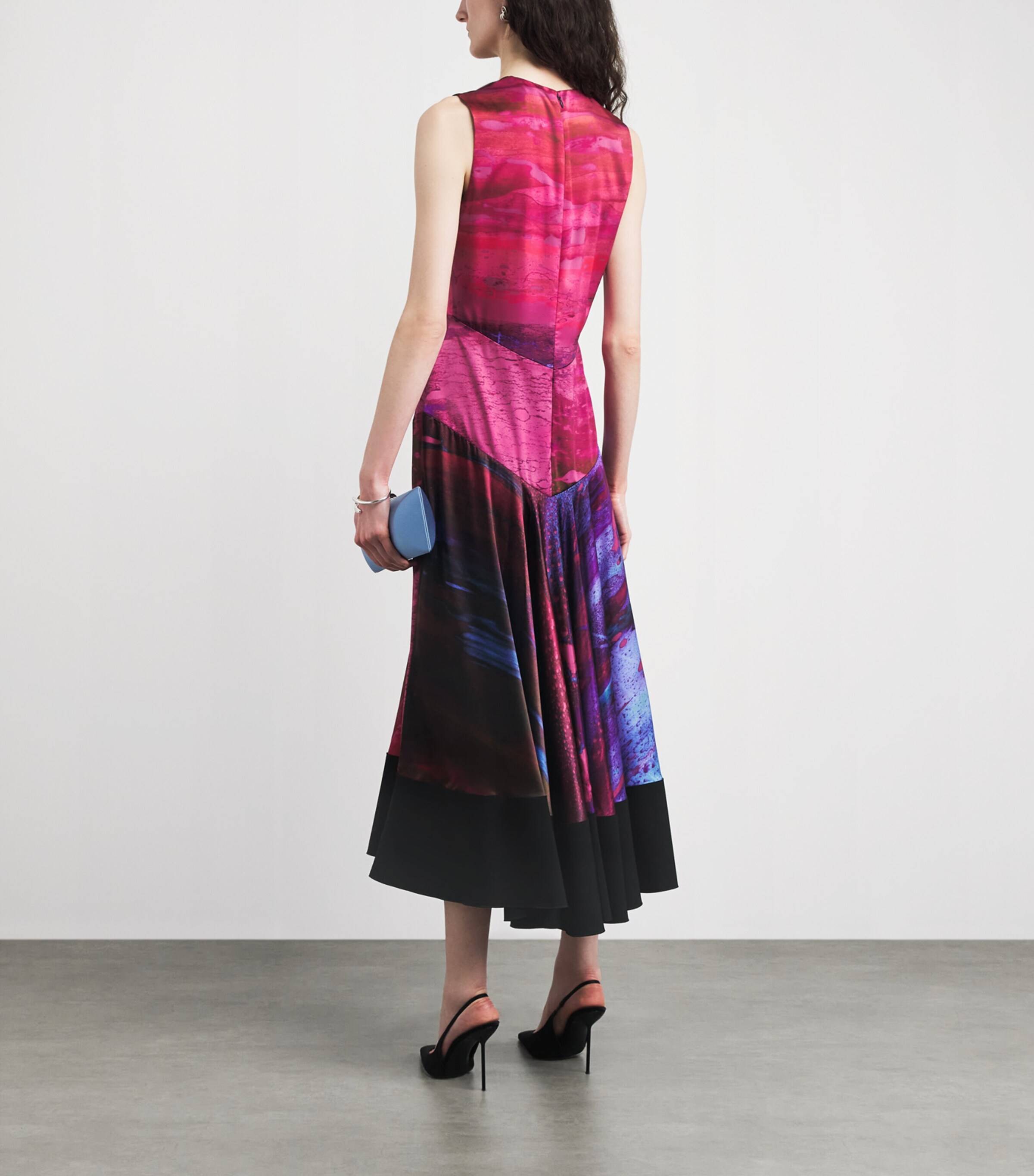 Roksanda Womens Silk Omi Midi Dress Brush Cassis/fuschia Image 4