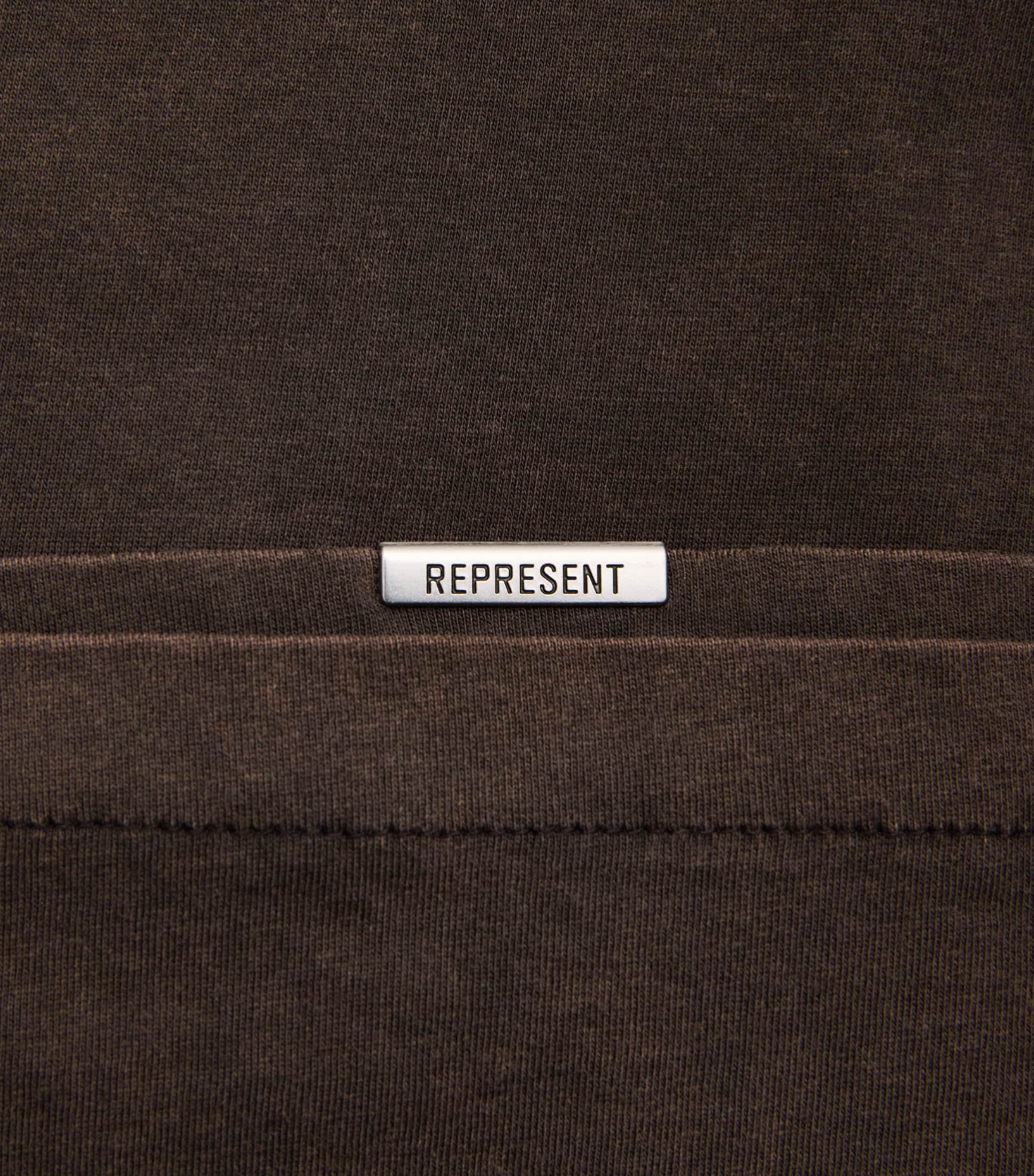 Represent Mens Cotton Initial T-Shirt Coffee Image 6