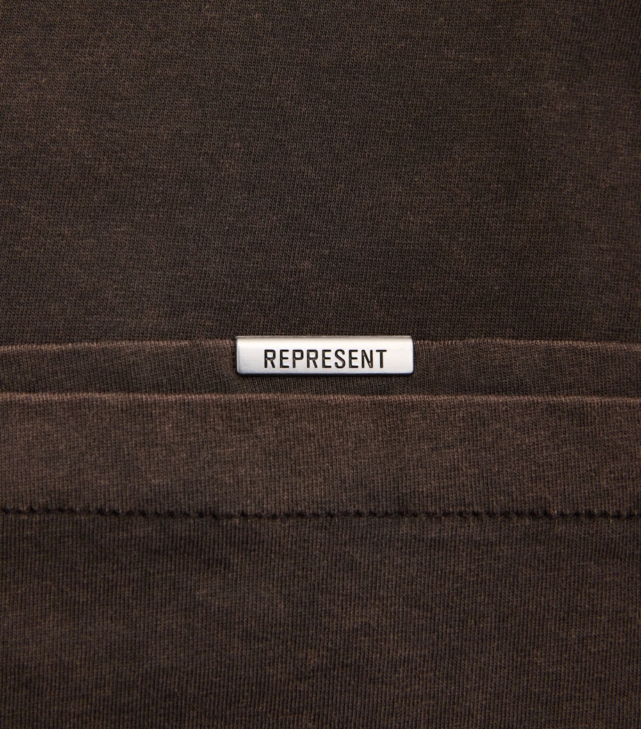 Represent Mens Cotton Initial T-Shirt Coffee Image 6