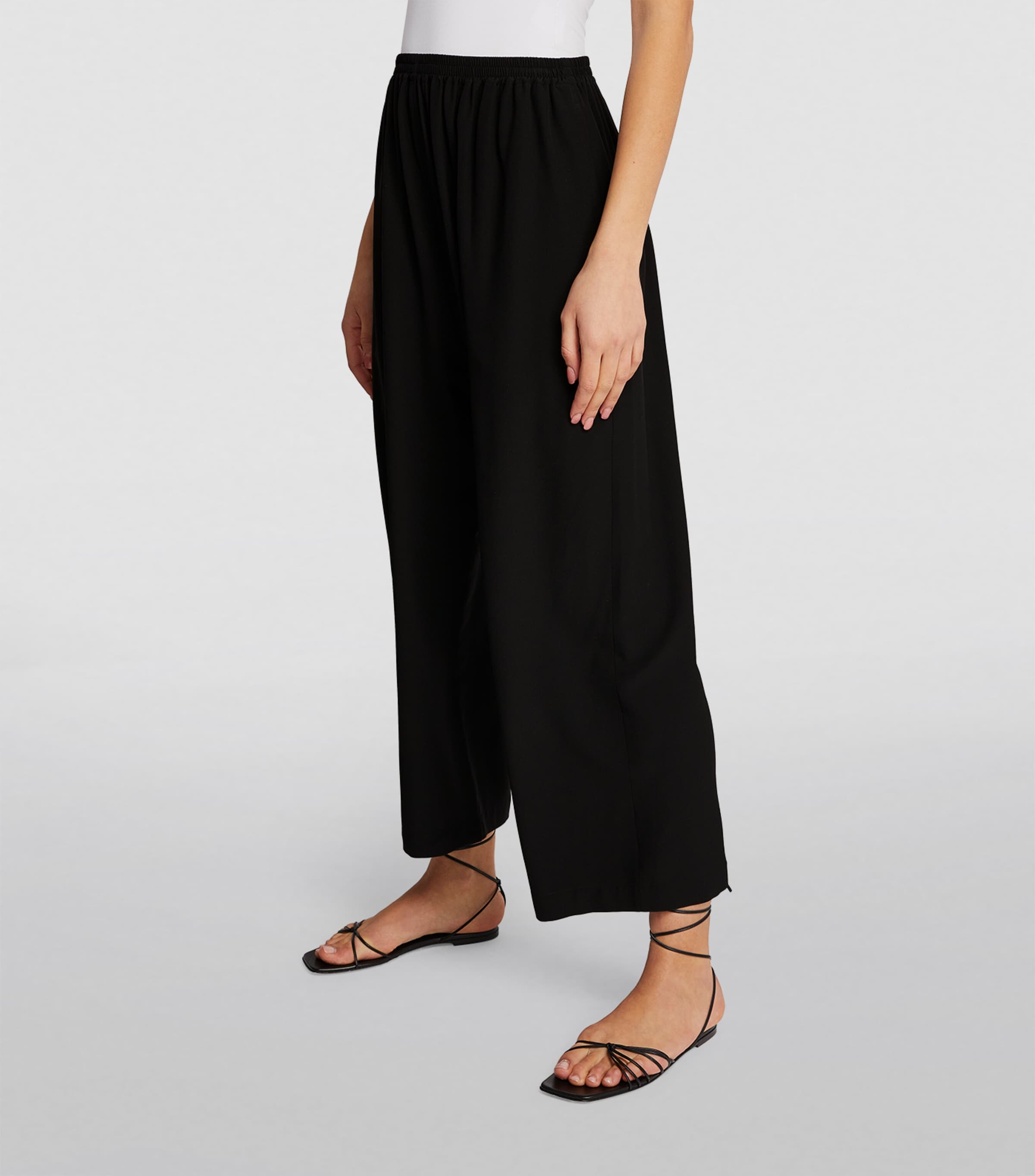 Silk Japanese Trousers BLACK Image 3