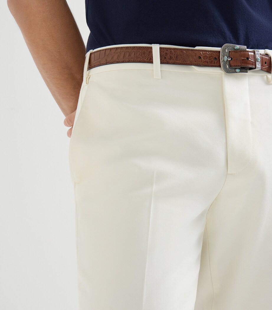 Brunello Cucinelli Mens Cotton-Virgin Wool Trousers Image 6