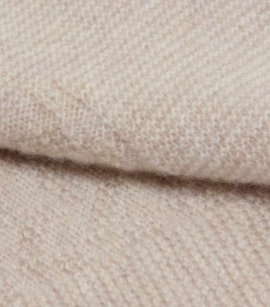 Wool-Blend Knit Blanket 64 H109 Image 2