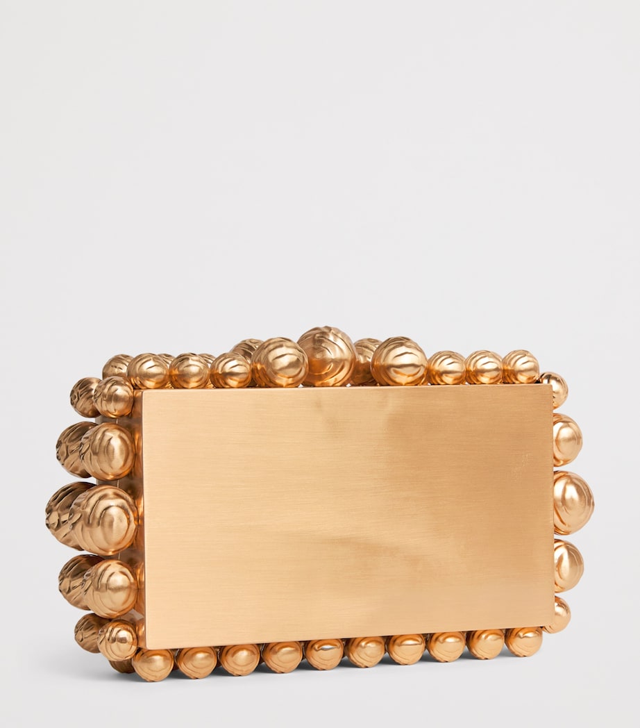 Cult Gaia Beaded Eos Clutch Bag Brushed Brass Image 3