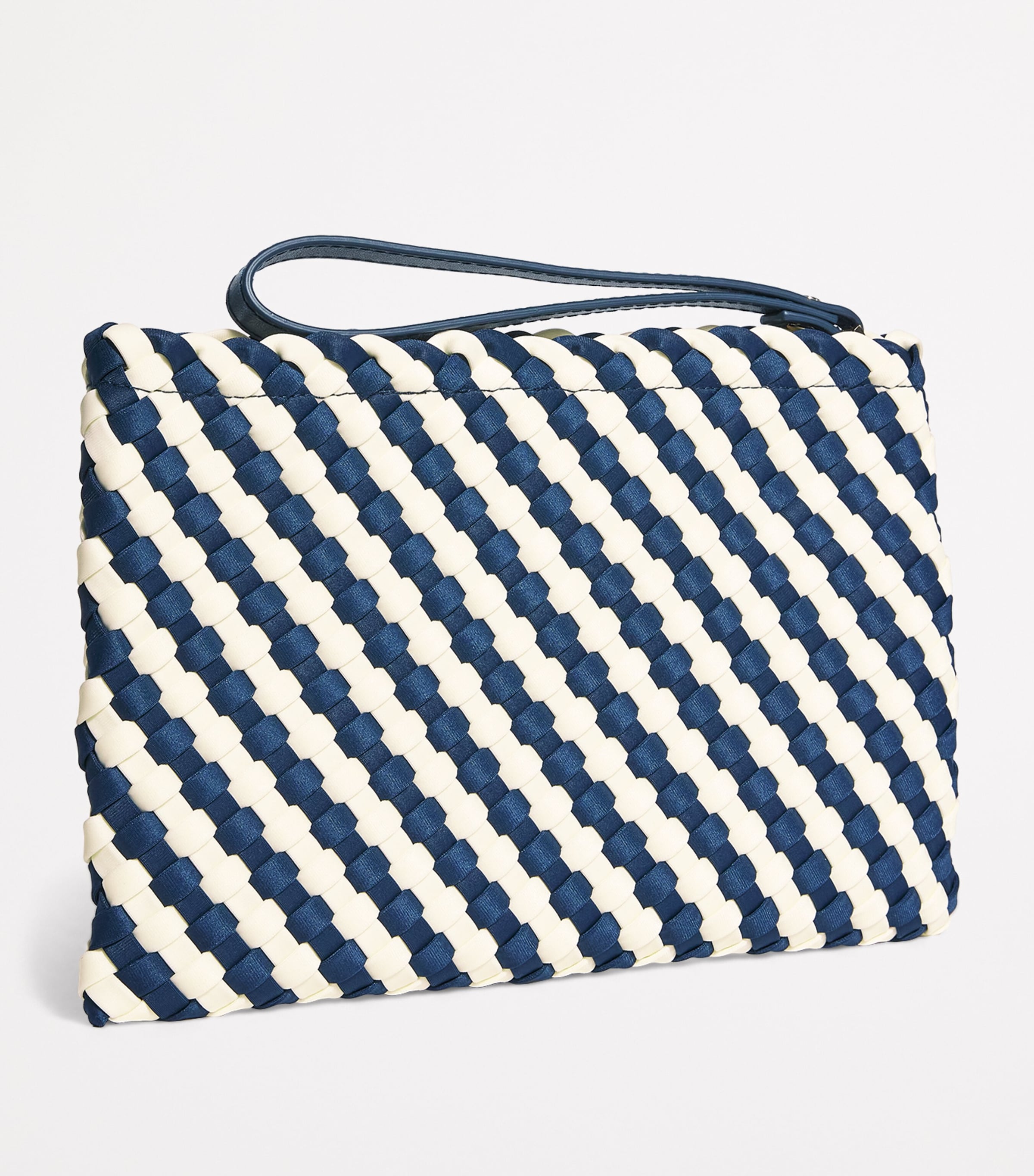 Harrods Neoprene Woven Pouch Navy Image 3