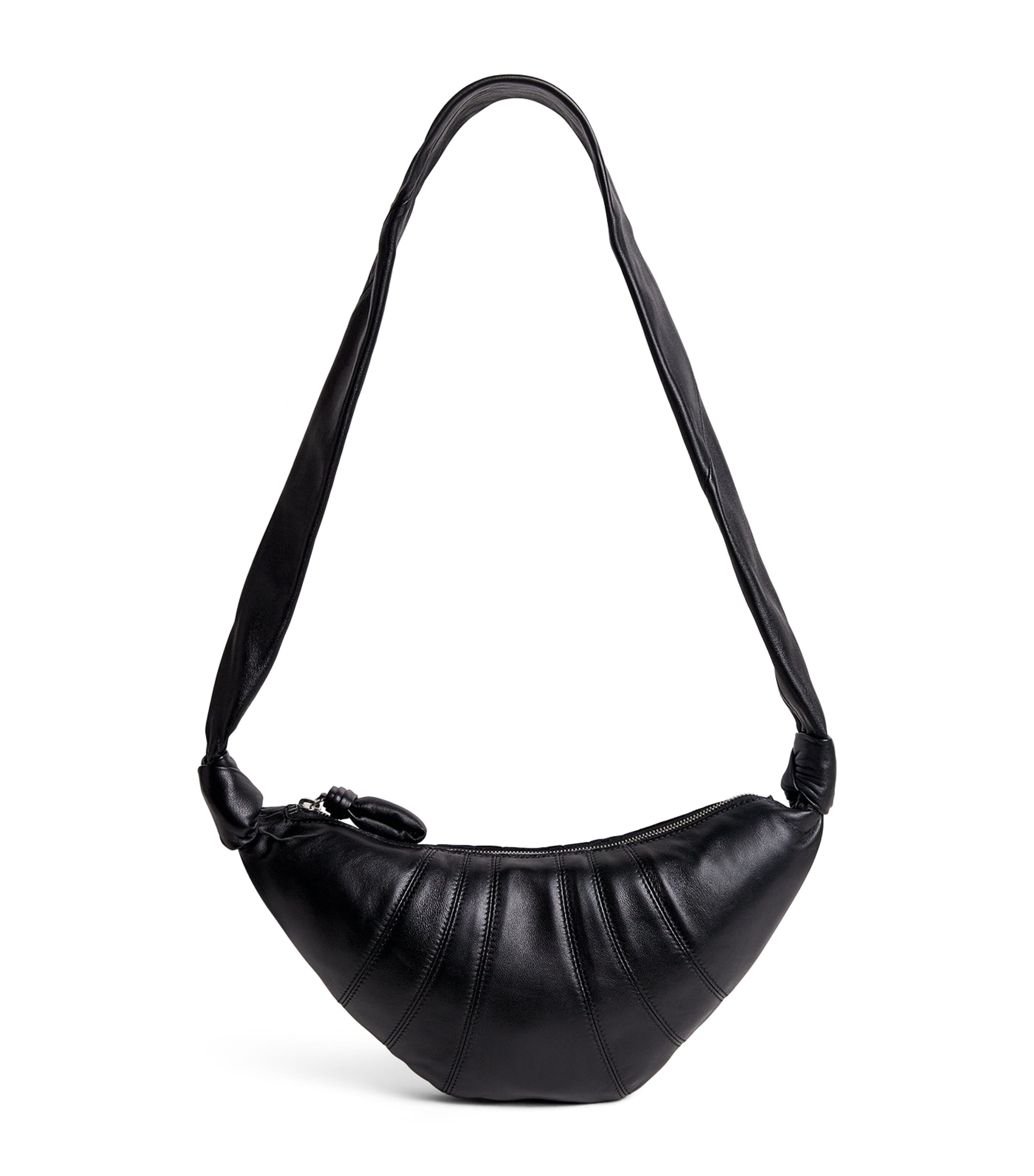 Lemaire Black Small Nappa Leather Croissant Cross-Body Bag 
