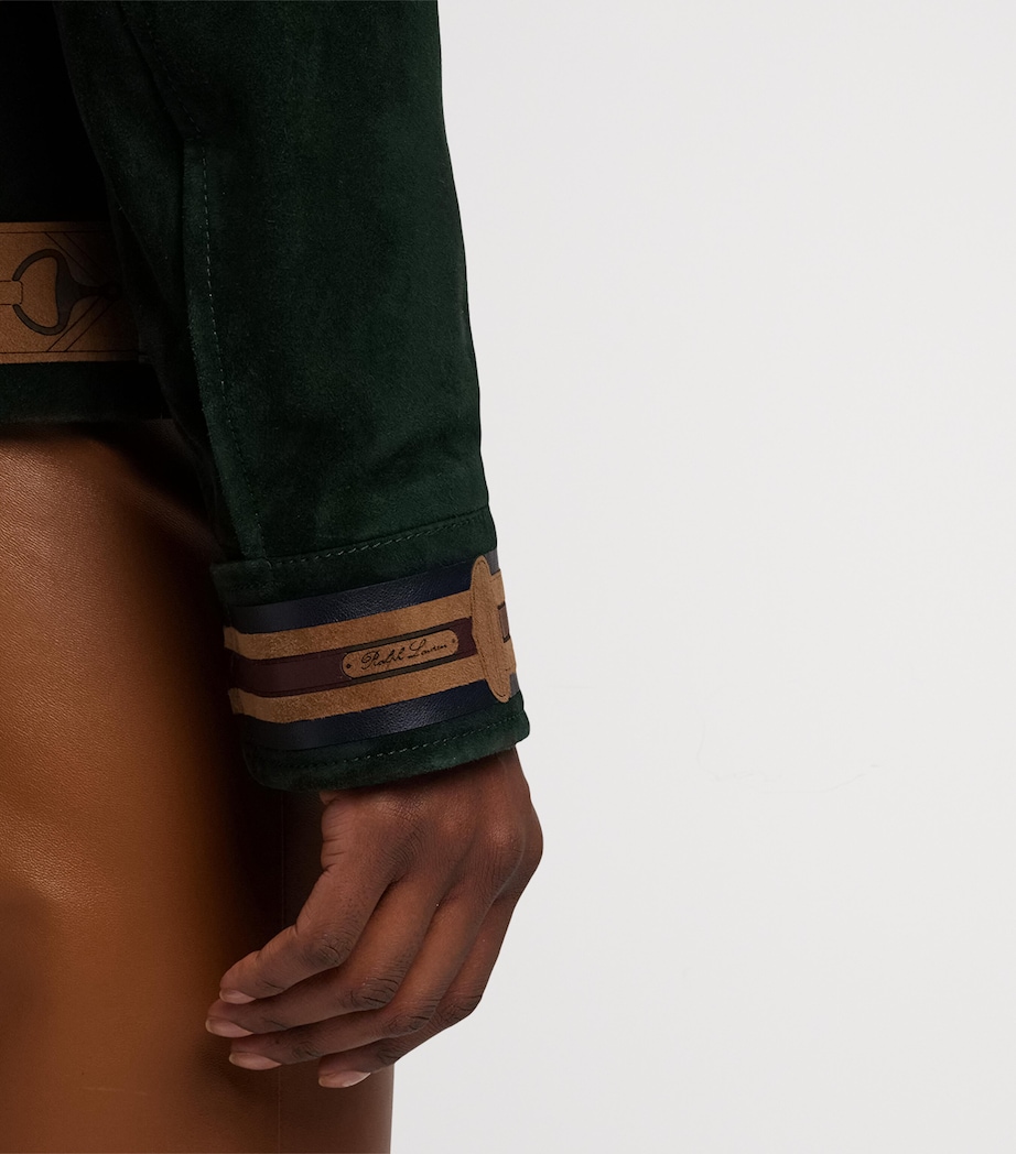 Lamb Suede Work Jacket DARK RACING GREEN Image 13