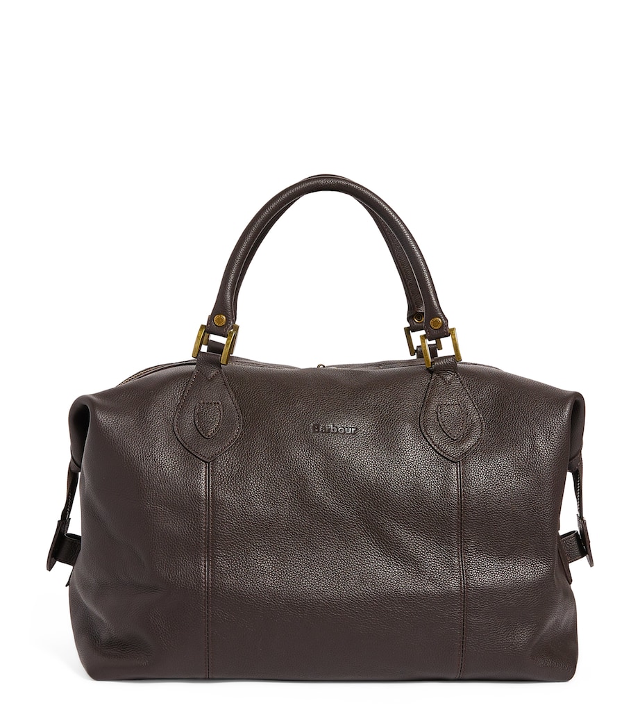 Medium Leather Explorer Holdall CHOCOLATE Image 1
