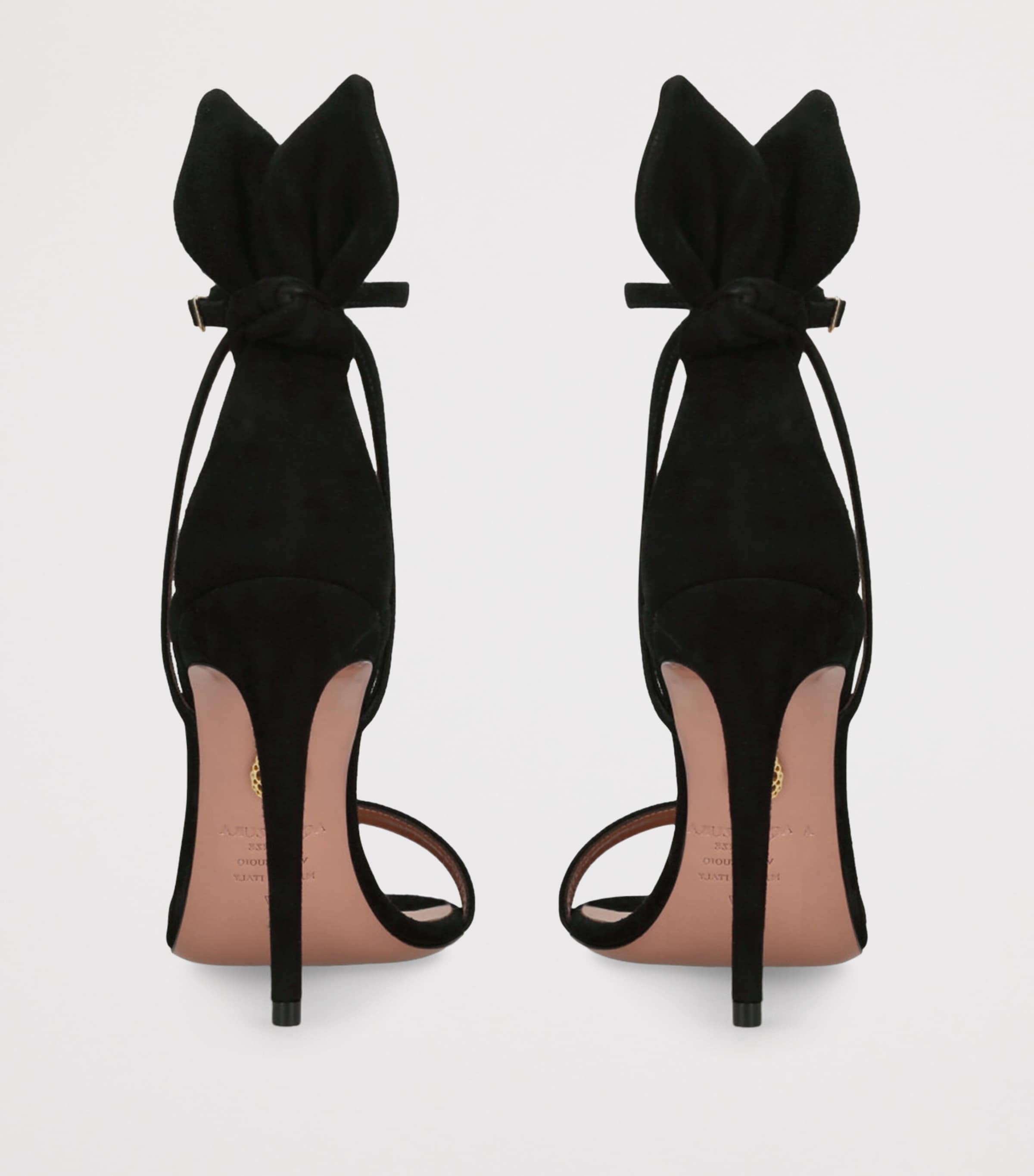 Aquazzura Suede Bow Tie Sandals 105