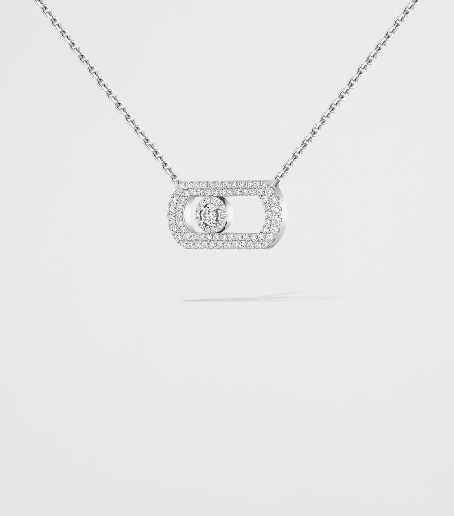 Messika So Move White Gold and Diamond Pavé Necklace (0.65ct) White Gold Image 3