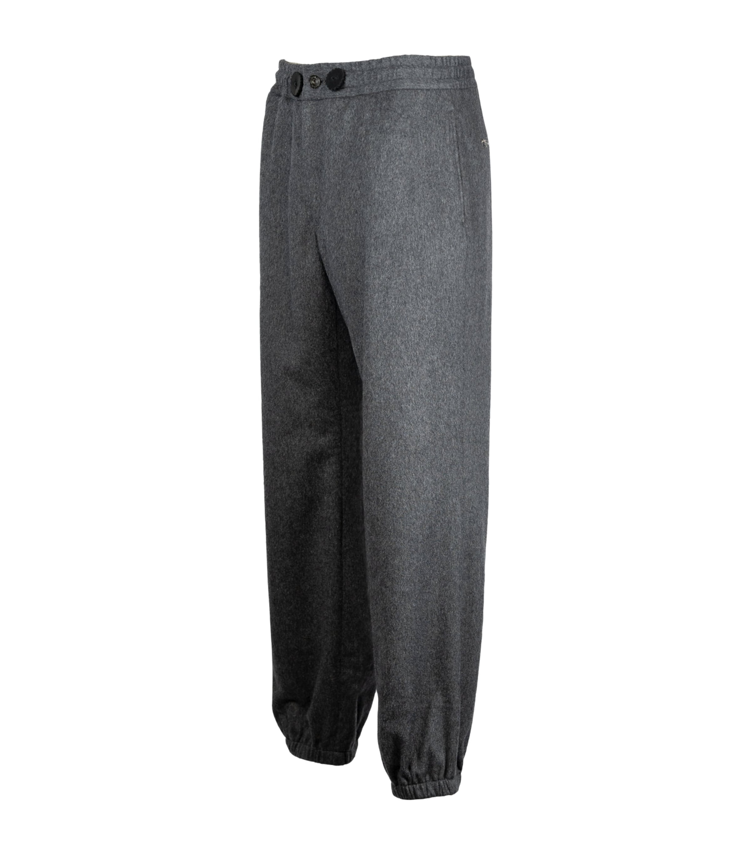 Alan Scott Mens Cashmere-Blend Sweatpants Mid Grey Image 3