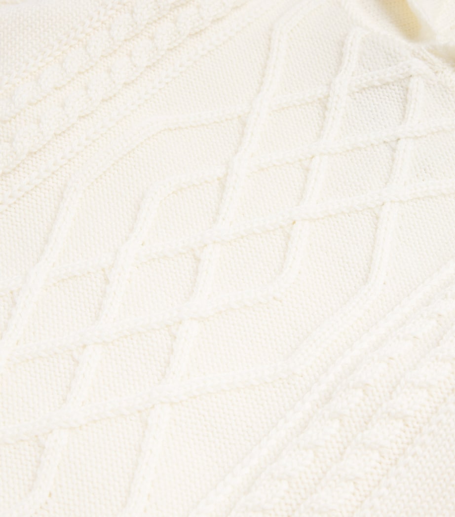 Cable-Knit Hoodie (2-16 Years) 101IVORY Image 3