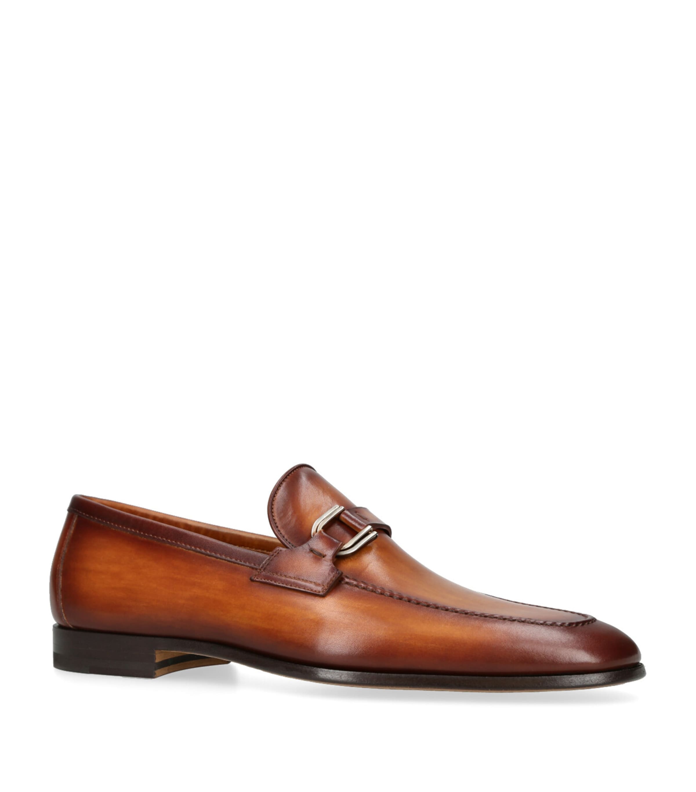 Magnanni Leather Loafers Tan Image 3