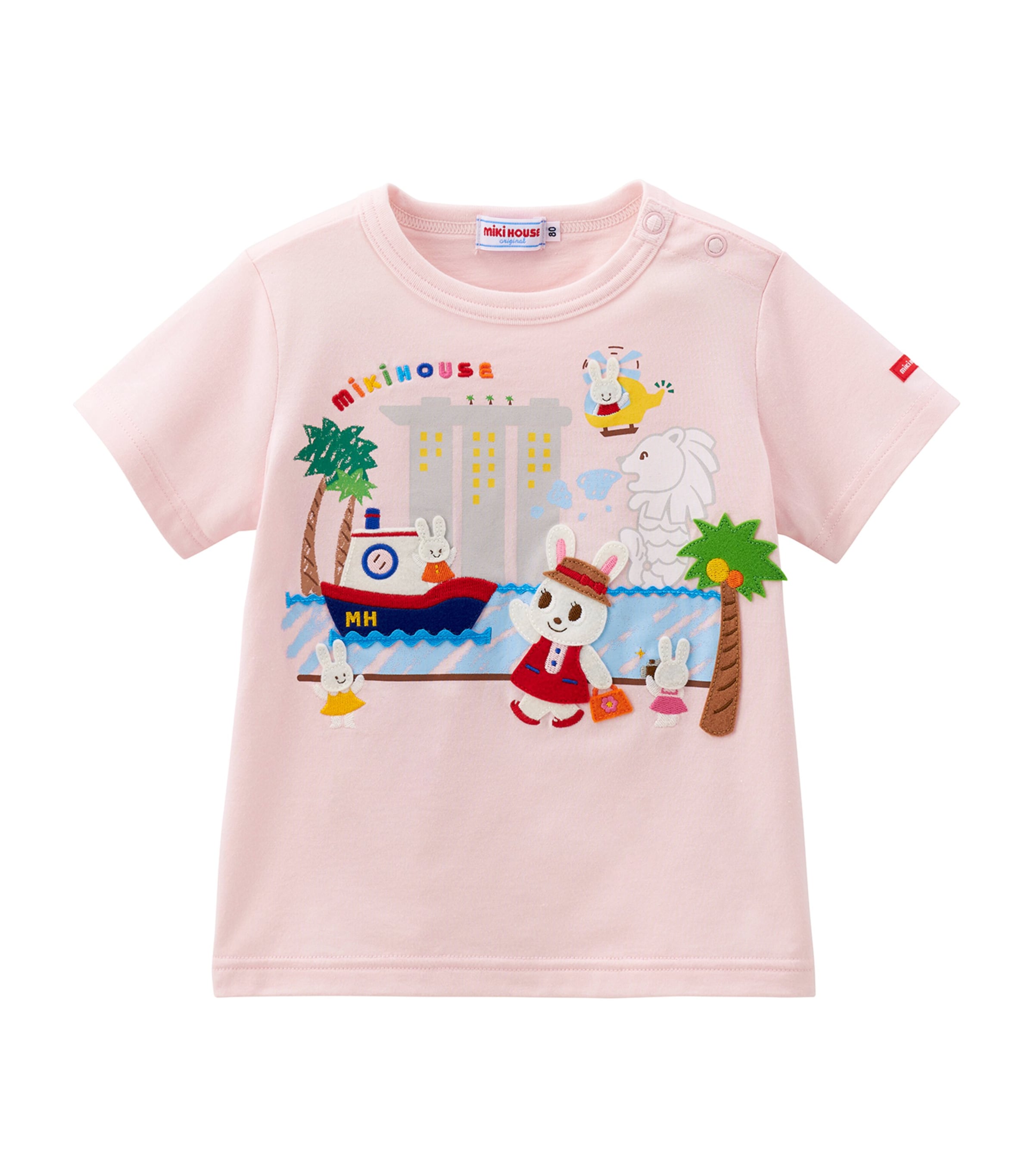 MIKI HOUSE COTTON APPLIQUÉ T-SHIRT 