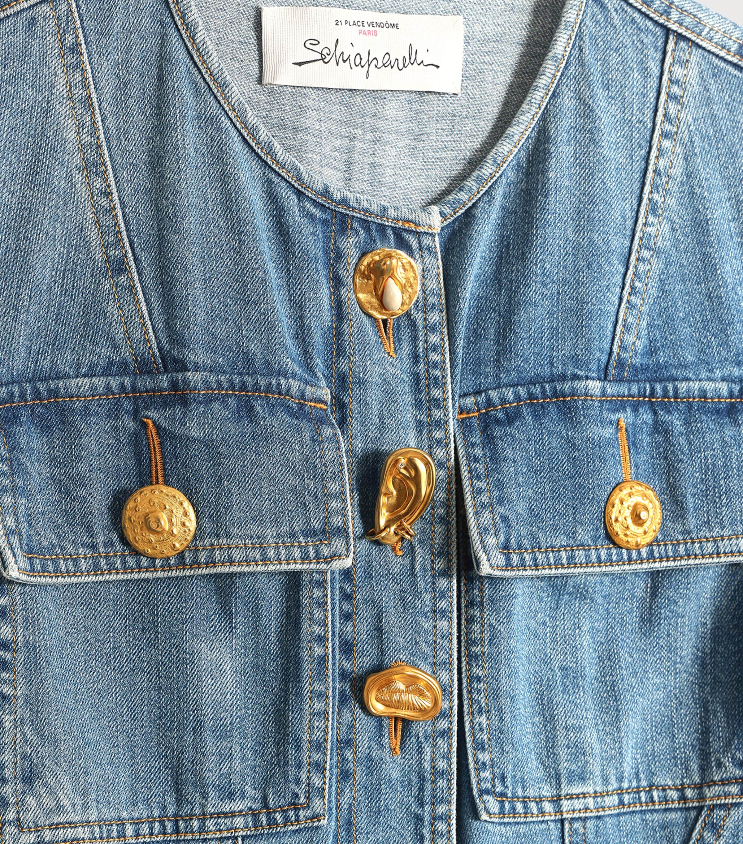 Schiaparelli Womens Denim Corset Mini Dress Blue Image 8