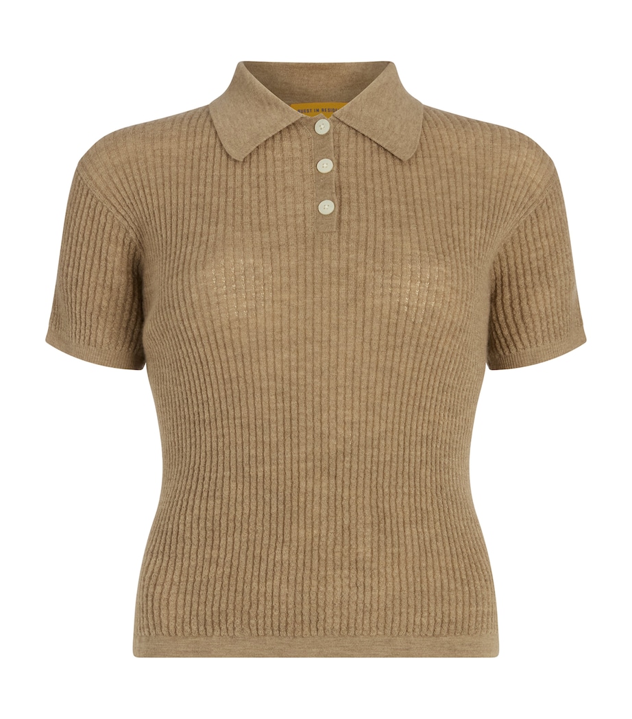 Cashmere Shrunken Polo Shirt TAUP TAUPE Image 1