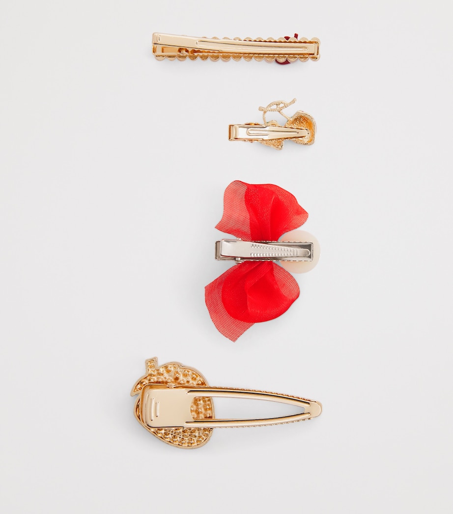 Monnalisa Set of 4 Hair Clips Red Image 2