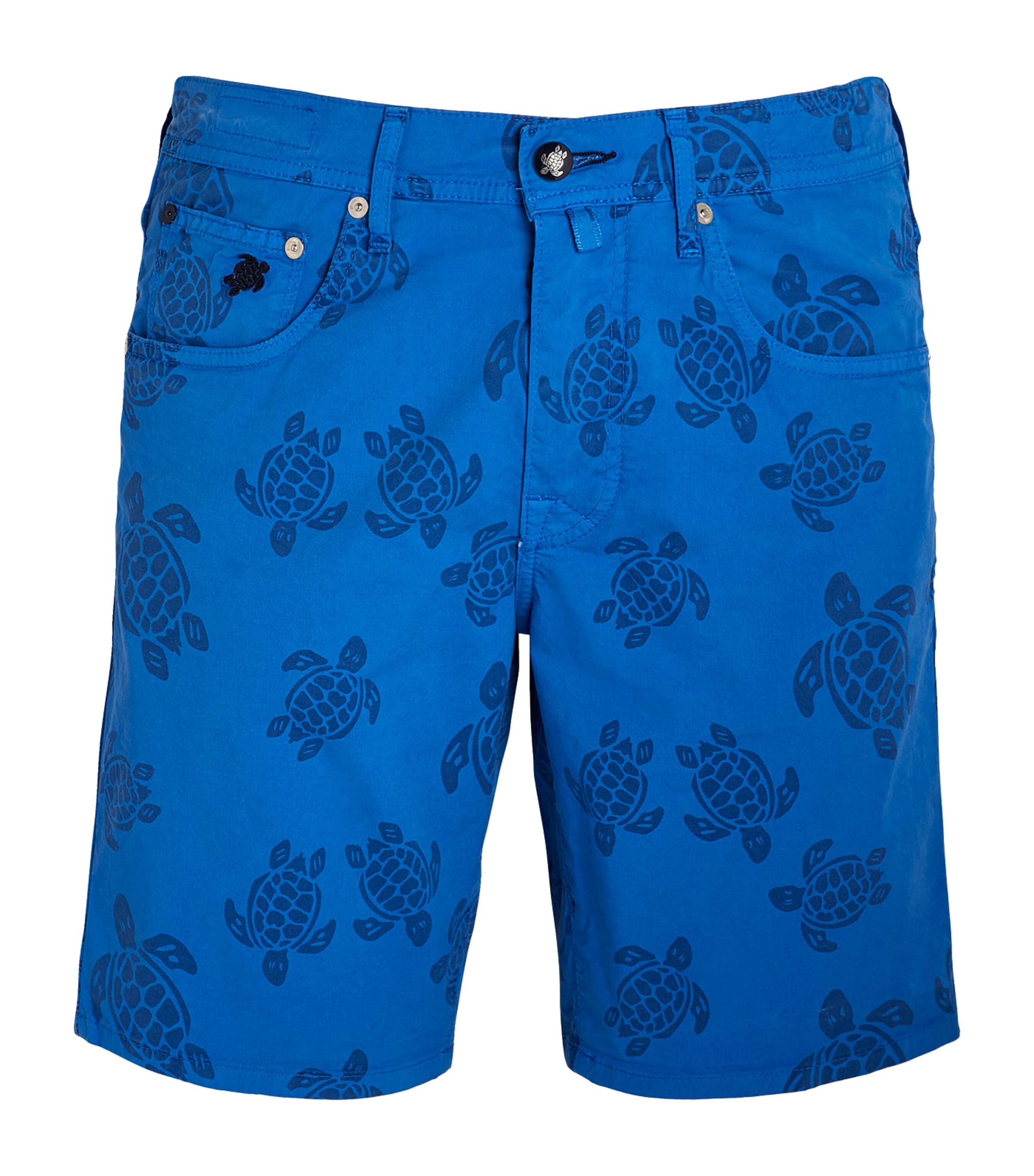 Shop Vilebrequin Stretch-cotton Shorts In Blue