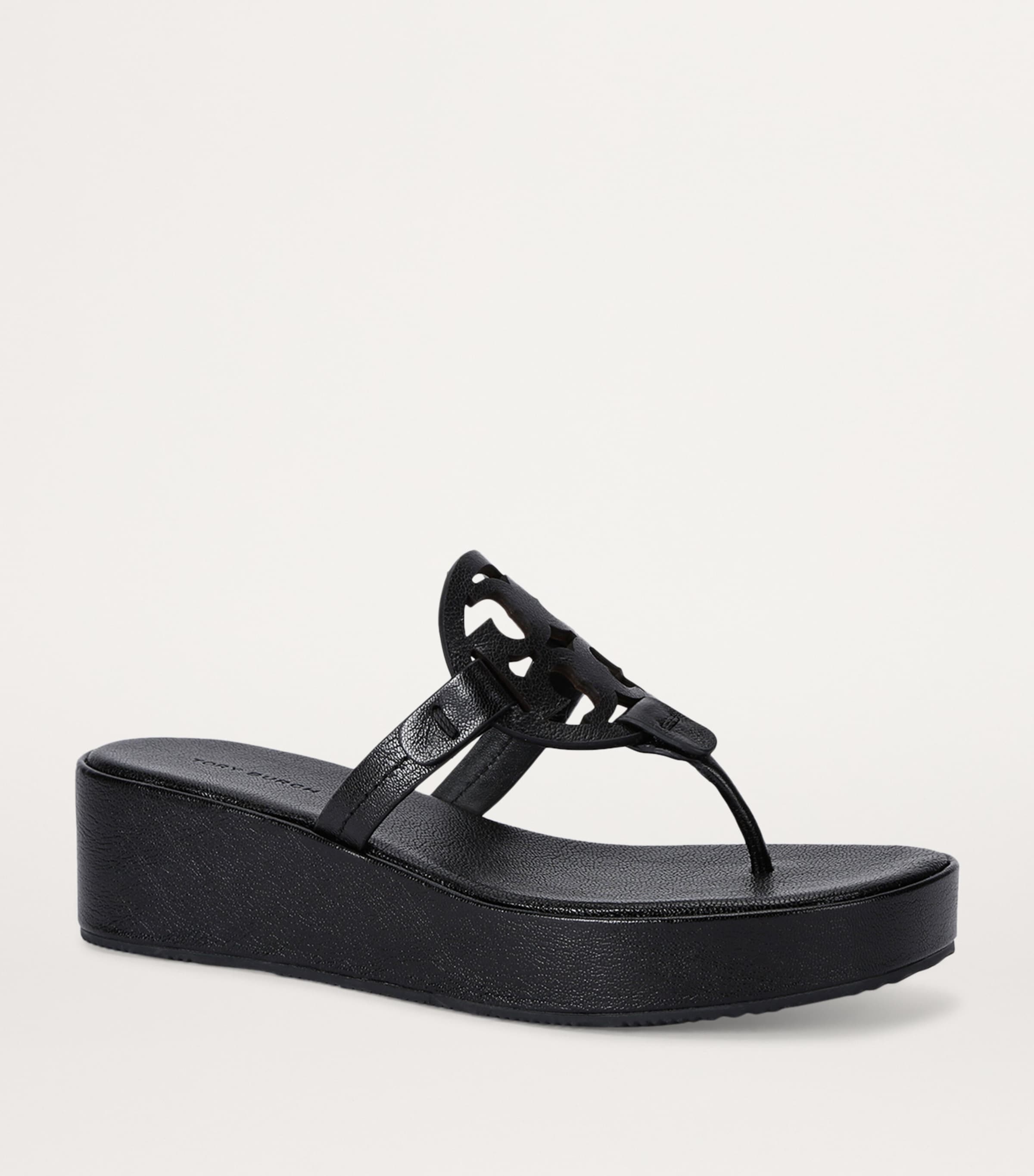 Miller Wedge Sandals 25 BLACK Image 3