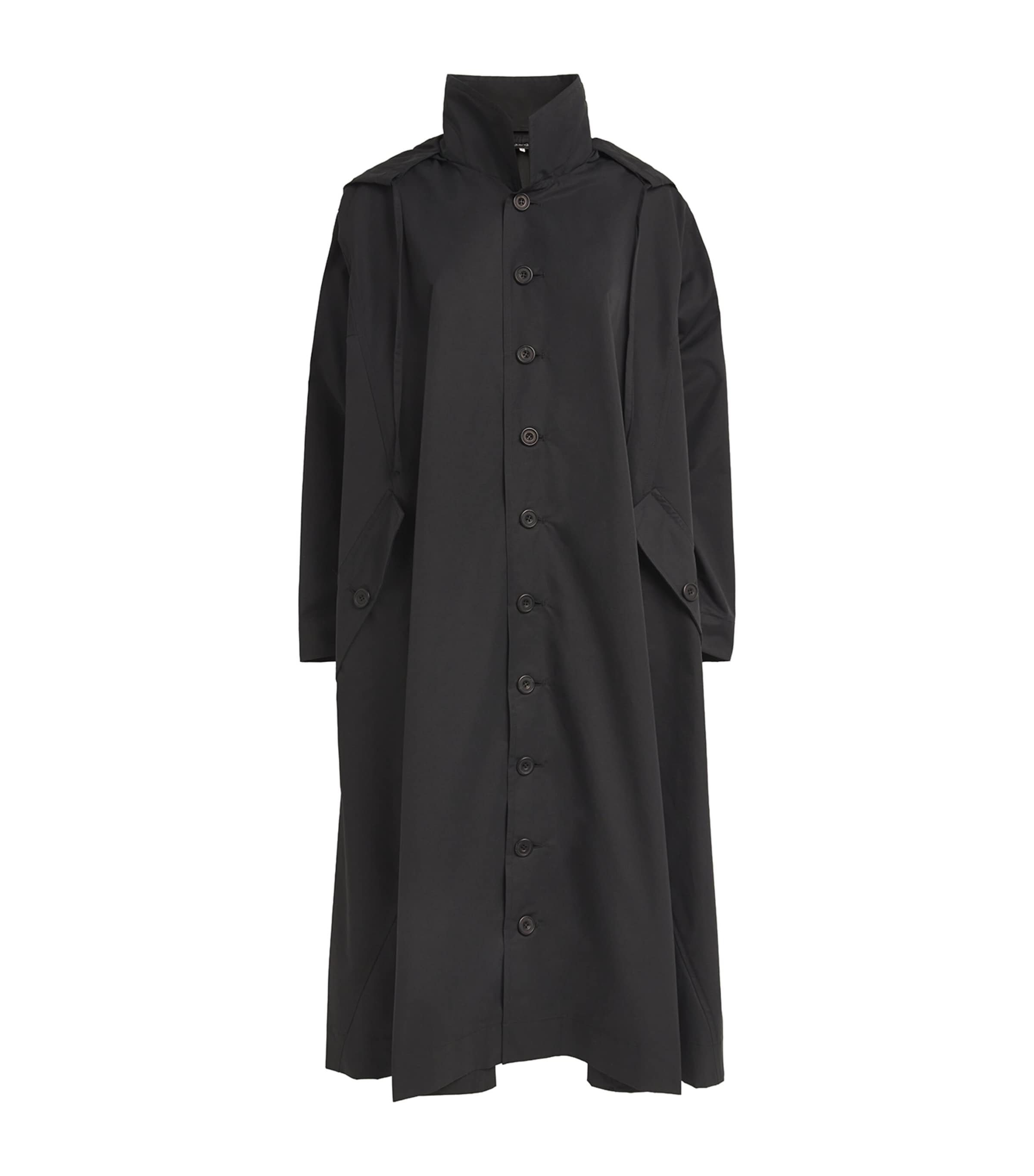 Eskandar Cotton-blend Caucasus Raincoat In Black