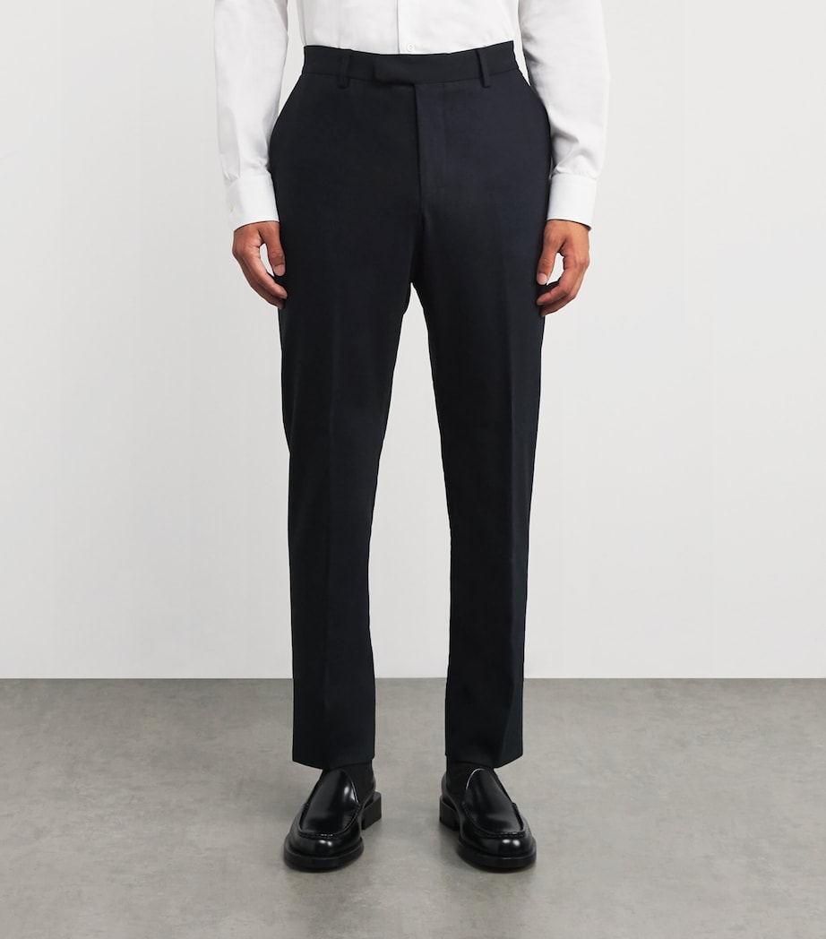 Wool-Cashmere Suit Trousers 001 NAVY BLUE Image 3