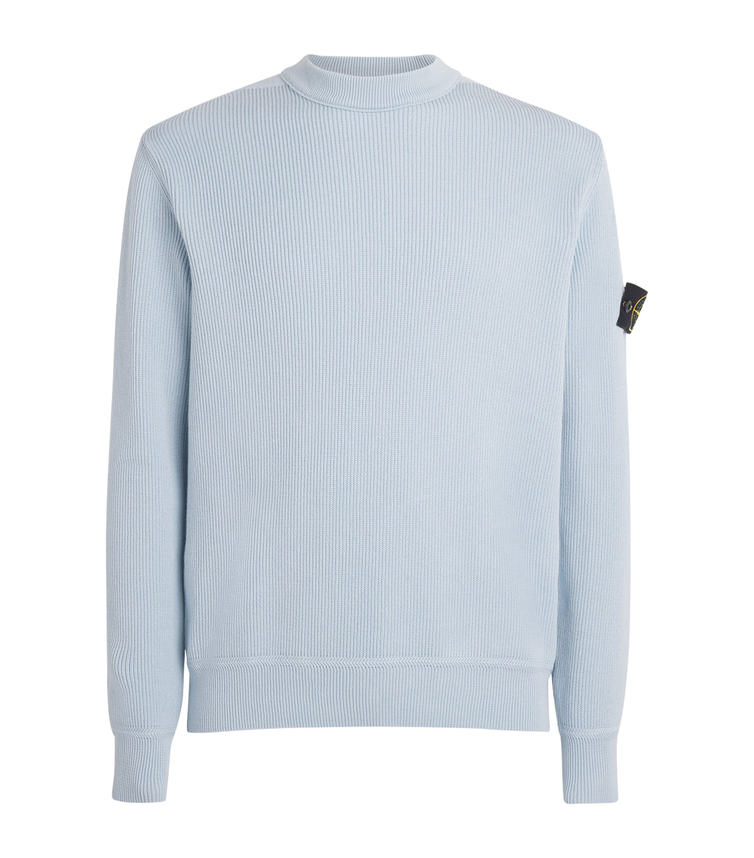 Cotton Rib-Knit Compass Sweater V0041 Image 1