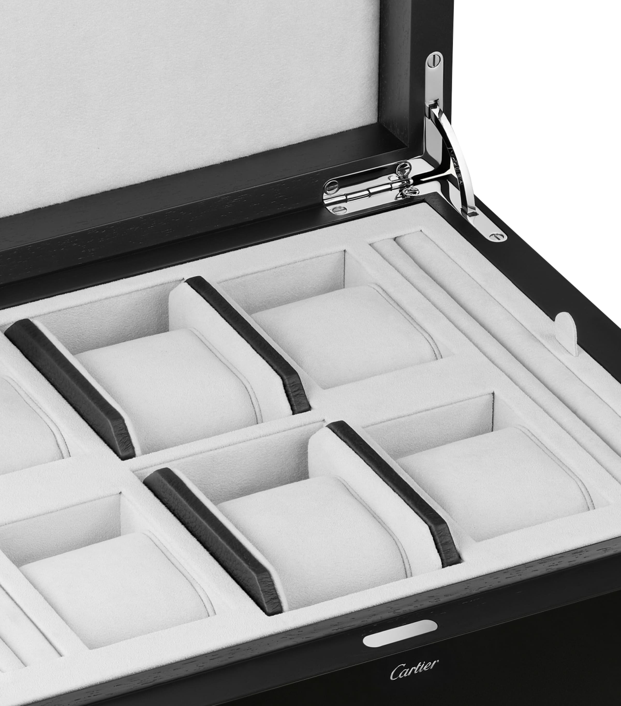 Cartier Santos de Cartier Watch and Cufflinks Box Black Image 3