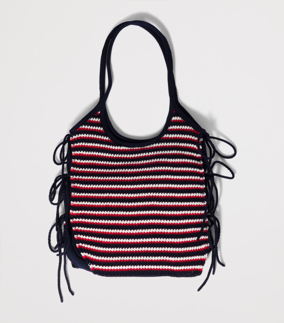 Miu Miu Crochet Ivy Tote Bag Blue Image 3