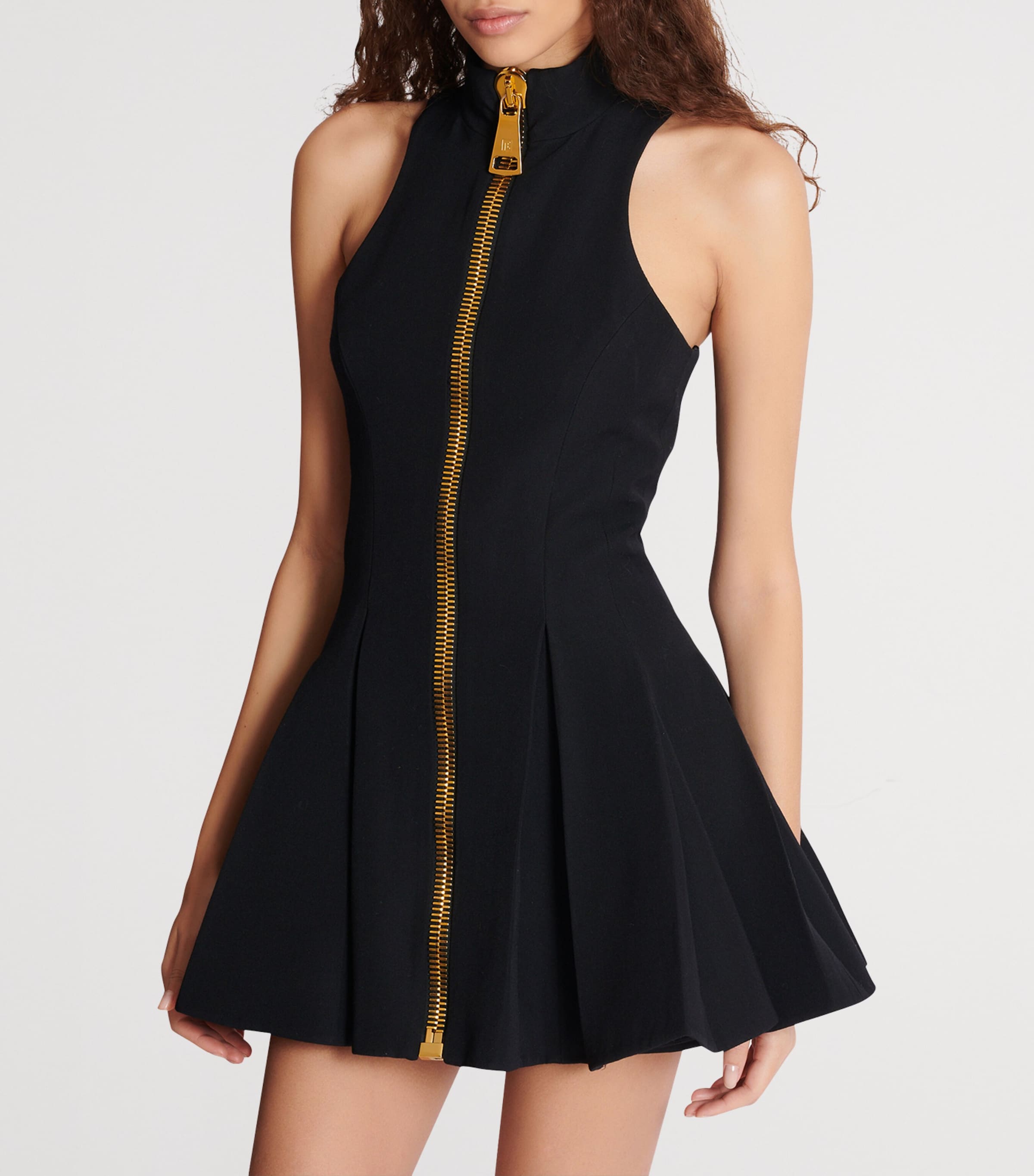 Wool Zipped Mini Dress 0PA NOIR Image 2