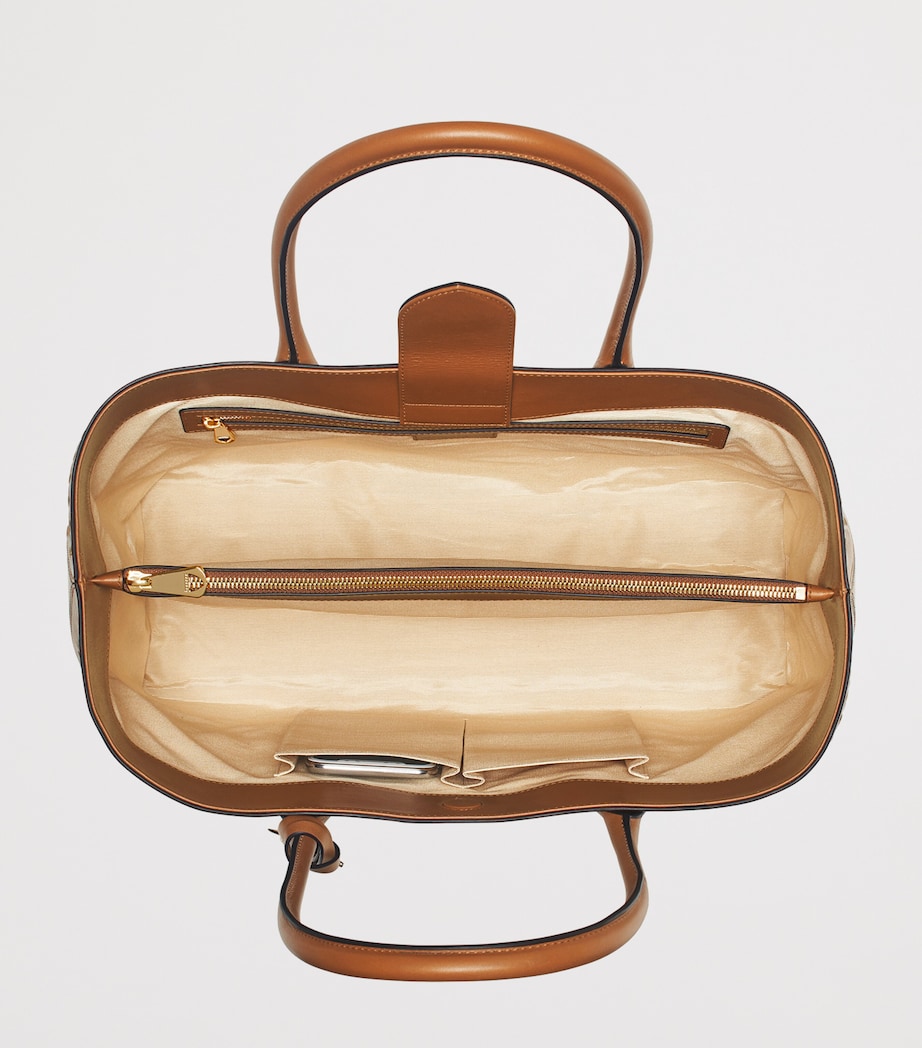 Leather London Tote Bag TAN Image 6